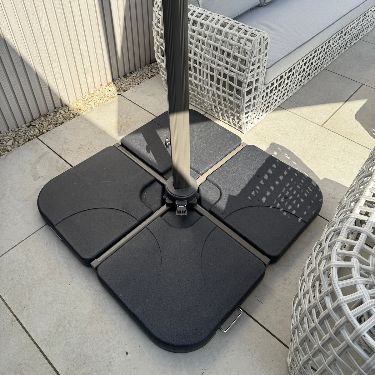 3m Rotating Cantilever Parasol in Medium Grey (Base Included) B Womack