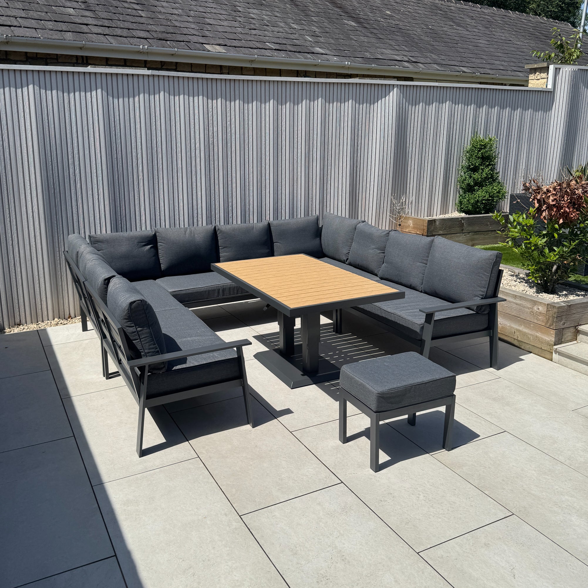Cadiz U Shape Dining Set with Rising Table - AMC Furniture