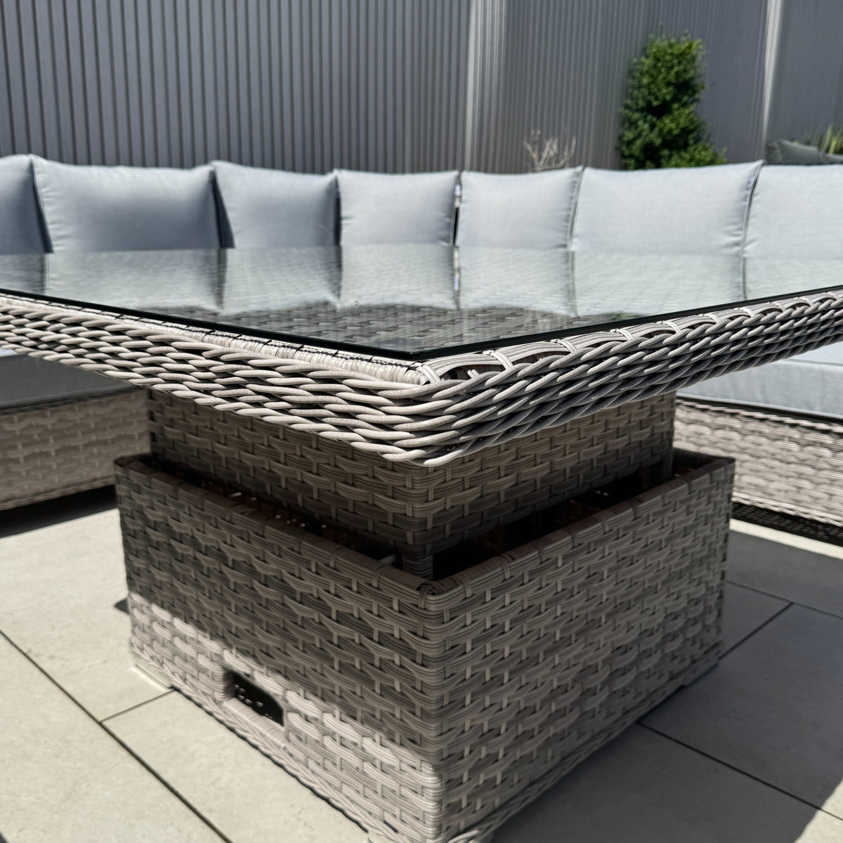 Palermo Large Equal Corner Sofa Set with Rising Table - AMC Furniture