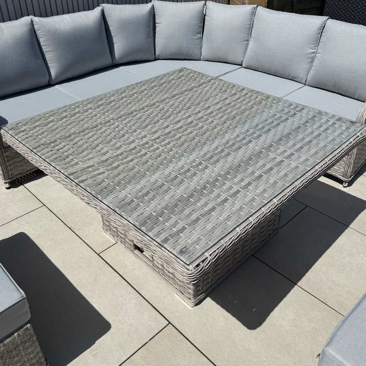 Palermo Large Equal Corner Sofa Set with Rising Table - AMC Furniture