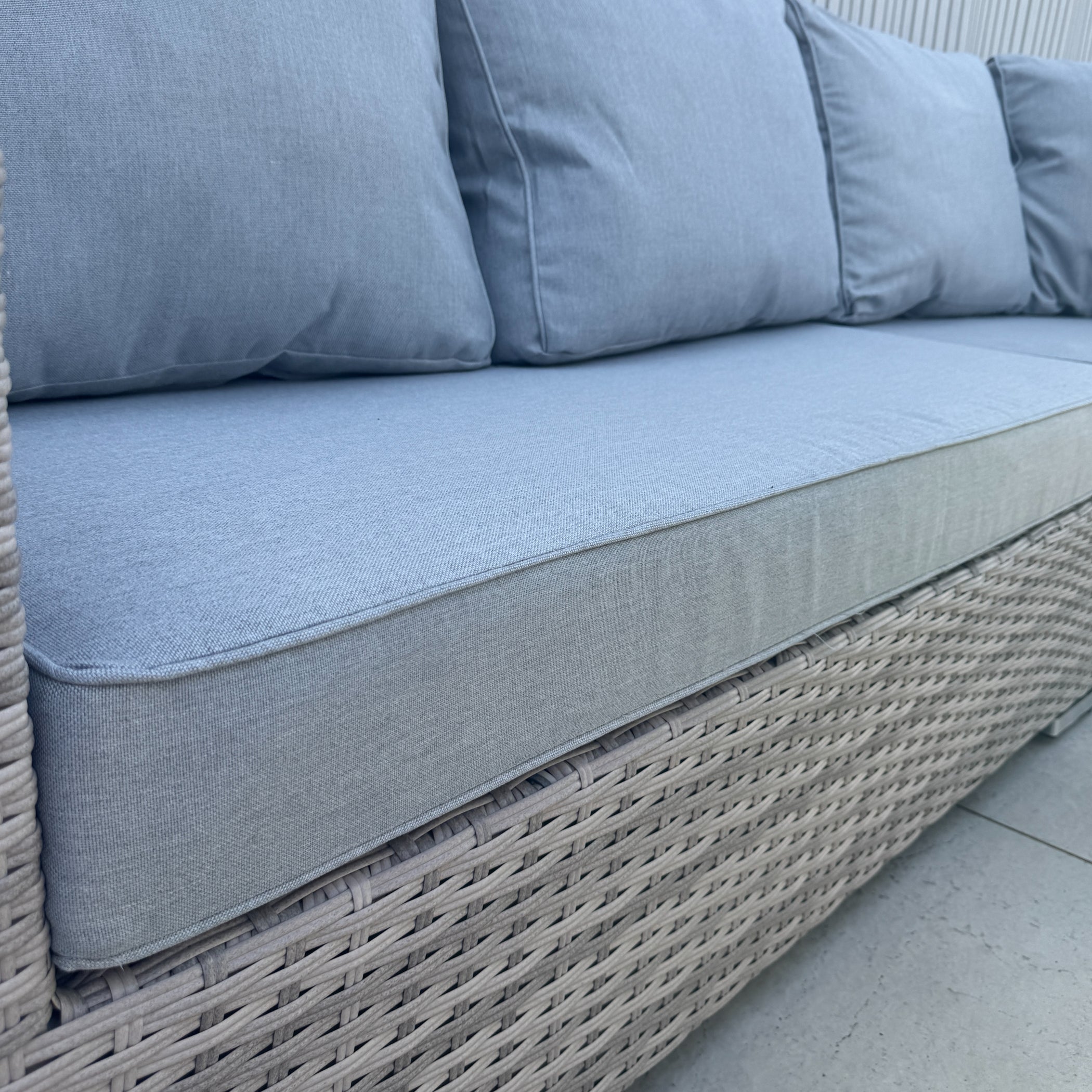 Santorini Large Equal Corner Sofa with Rising Firepit Table - AMC Furniture