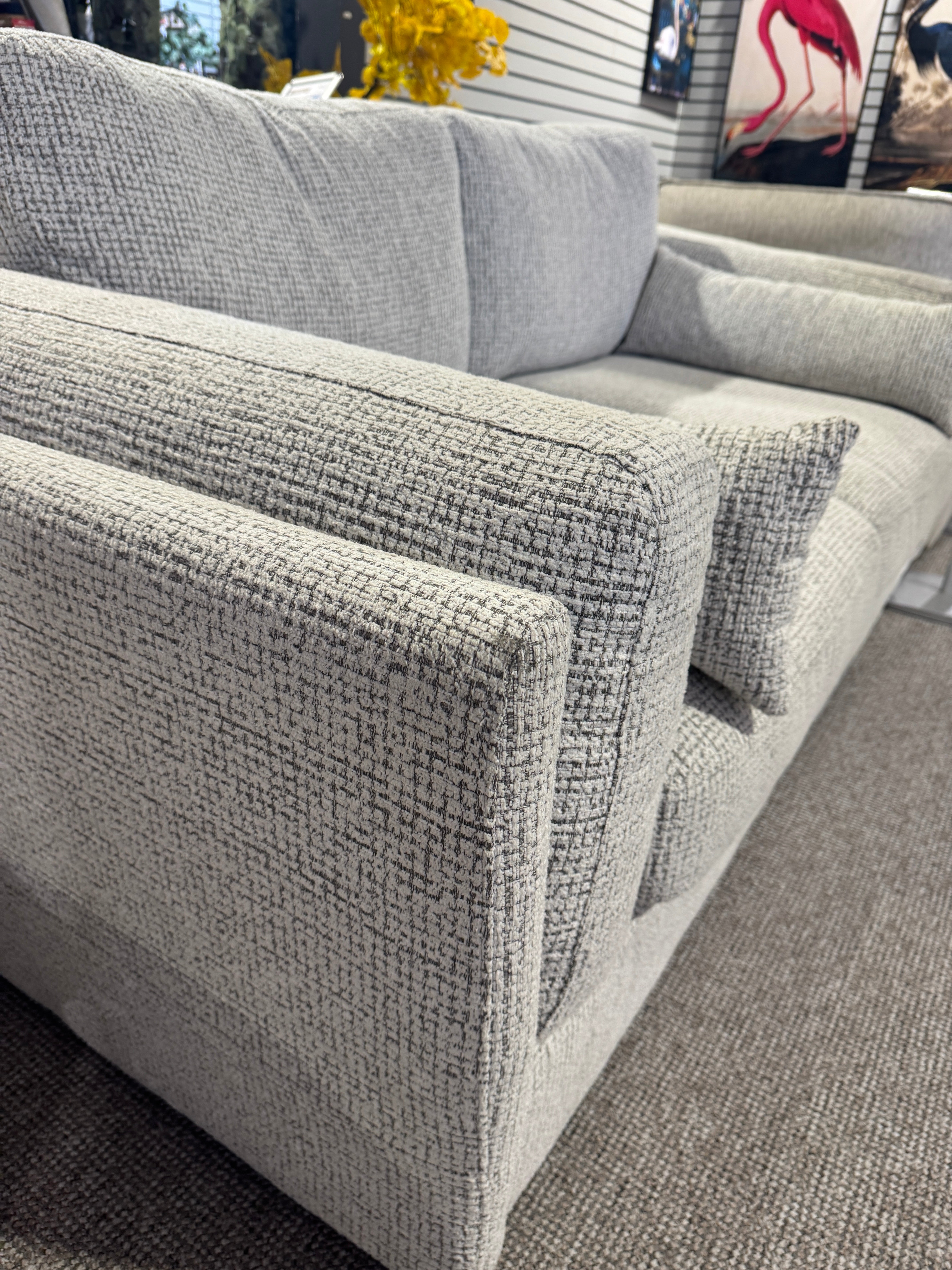 Belle 3 Seater Sofa in Grey (Ex Display)
