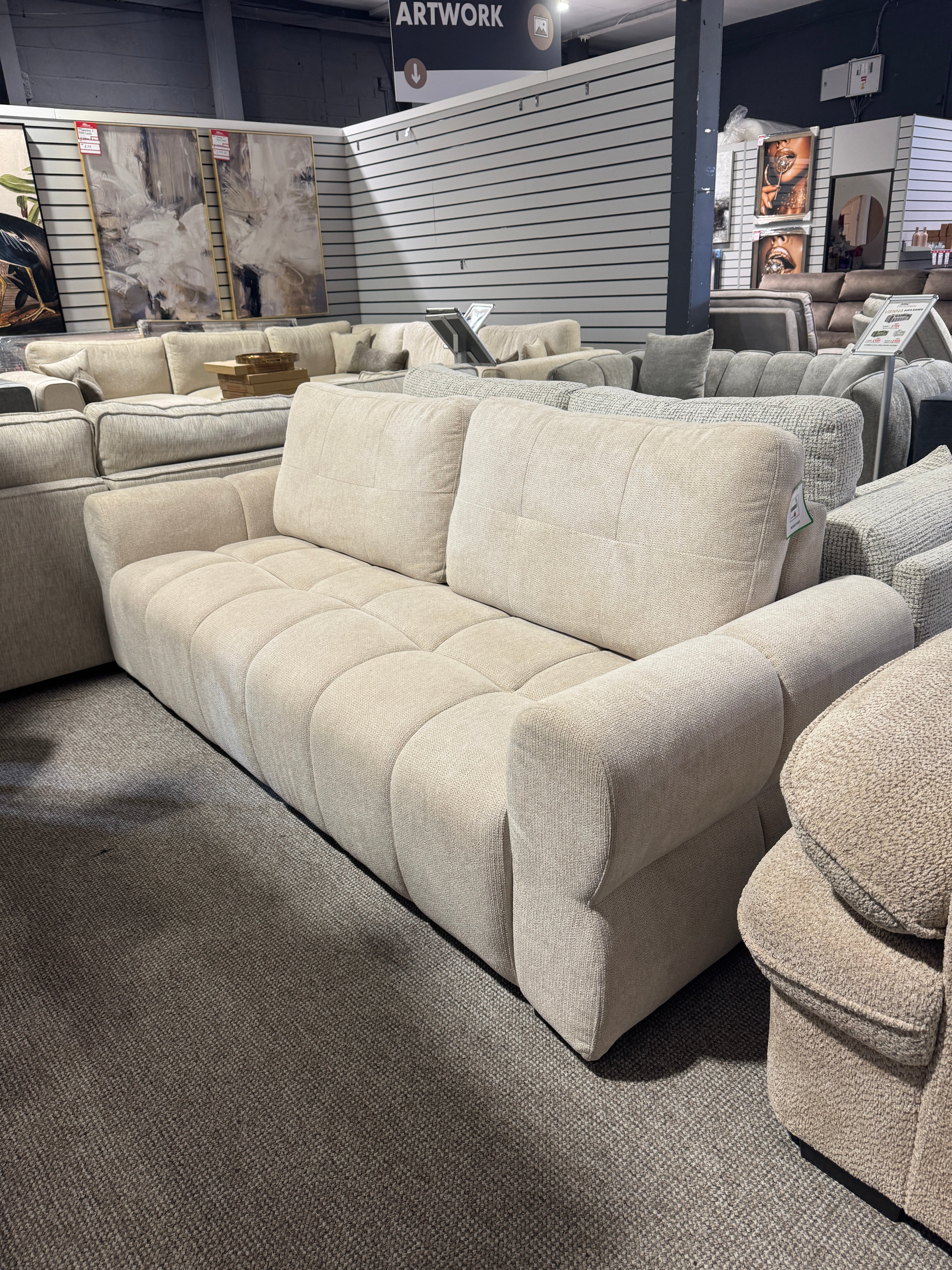 Starling 3 Seater in Beige (Ex display)