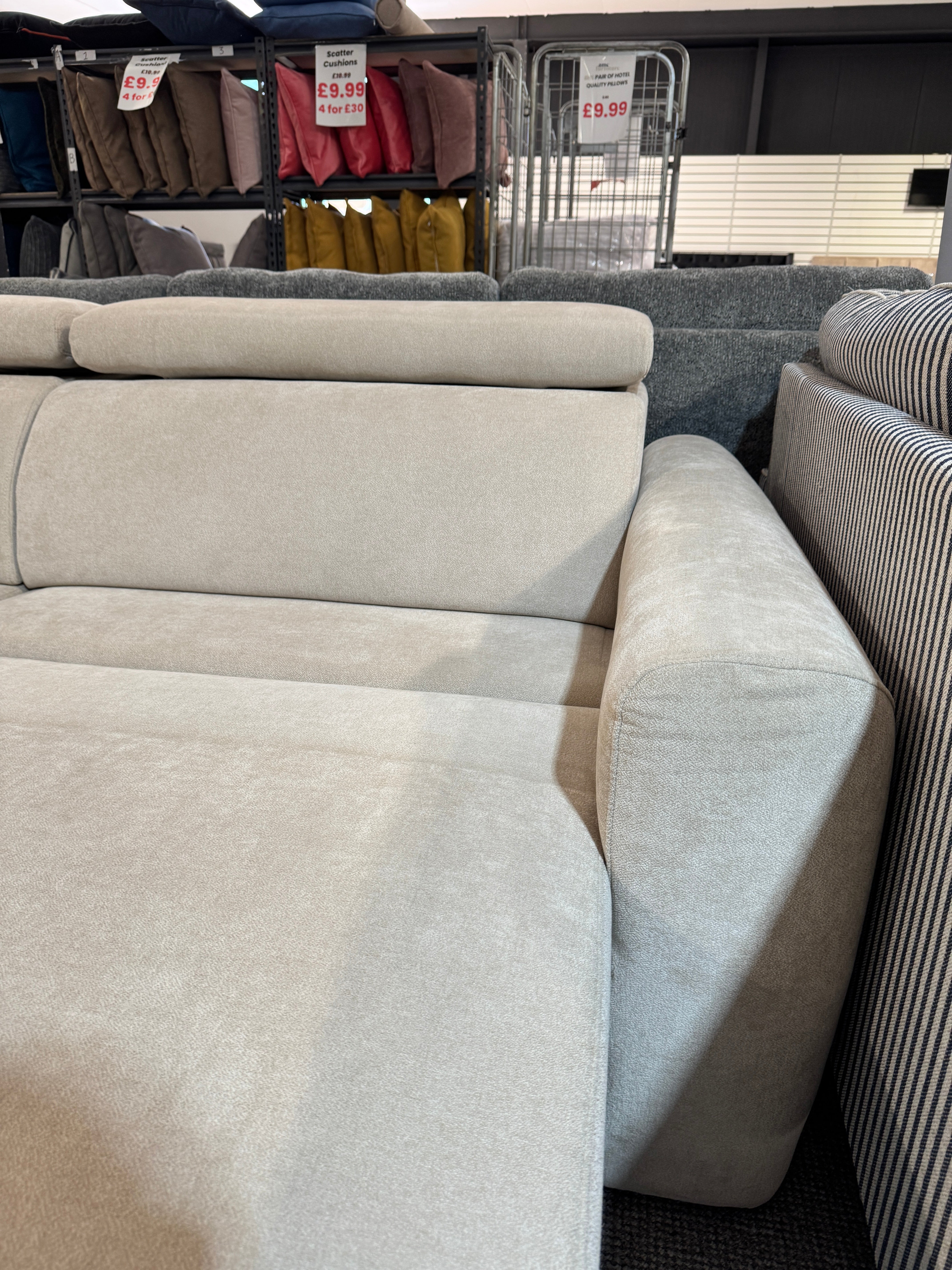 Raye 3 Seater Electric Sofa Bed in Beige (EX DISPLAY)