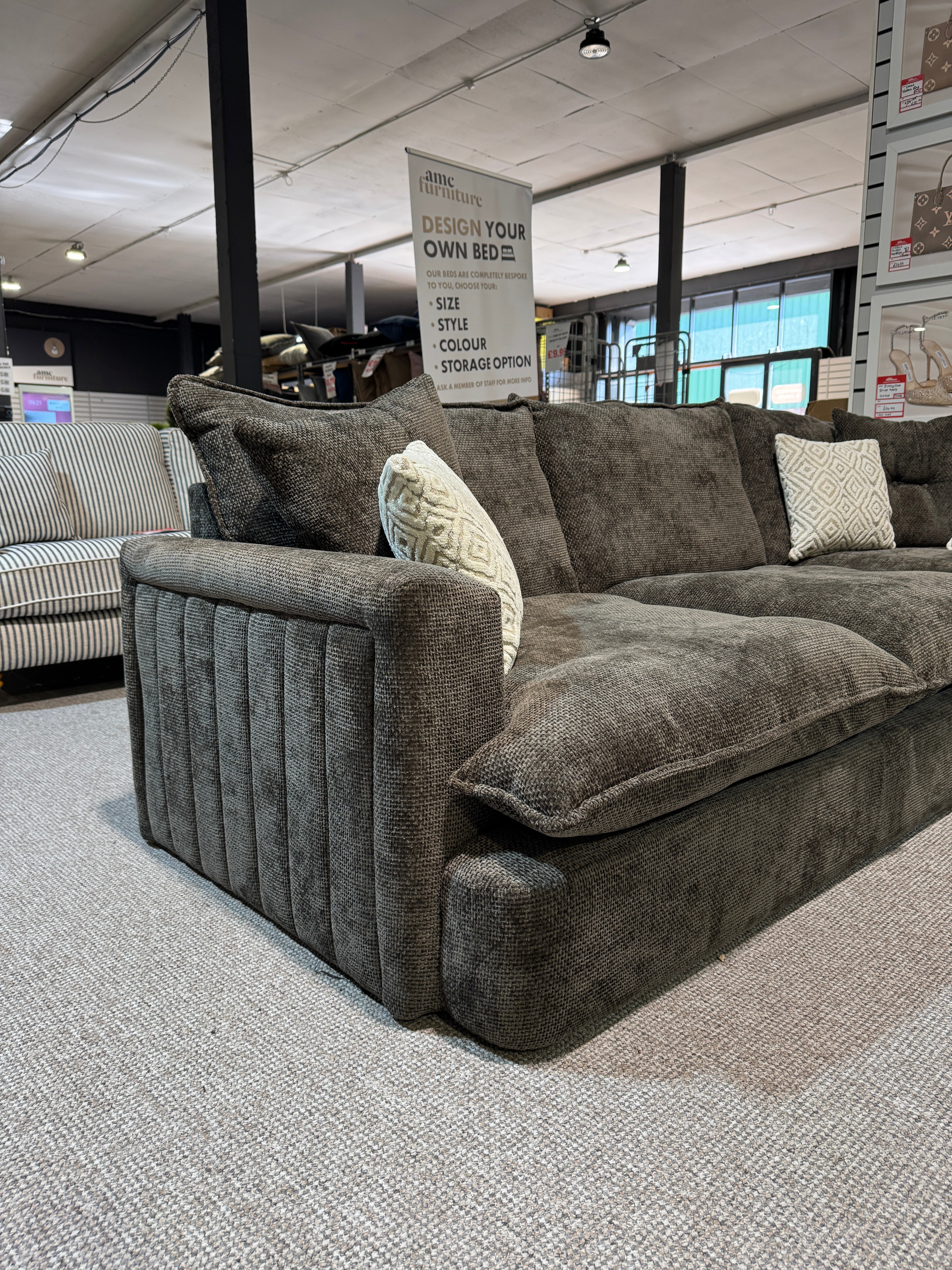 Buckley 2C2 Equal Corner Sofa in Jude Chocolate (Ex Display)