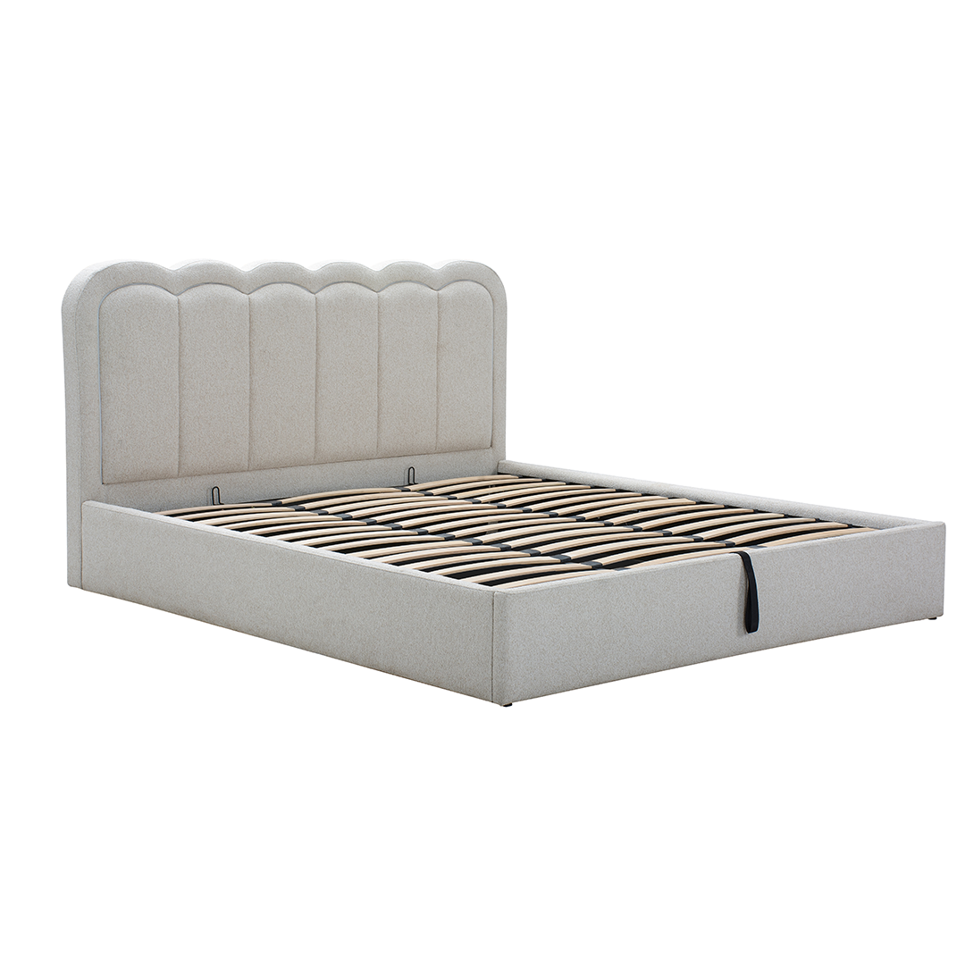 Milan Double Bed with Ottoman Storage and LED B Womack