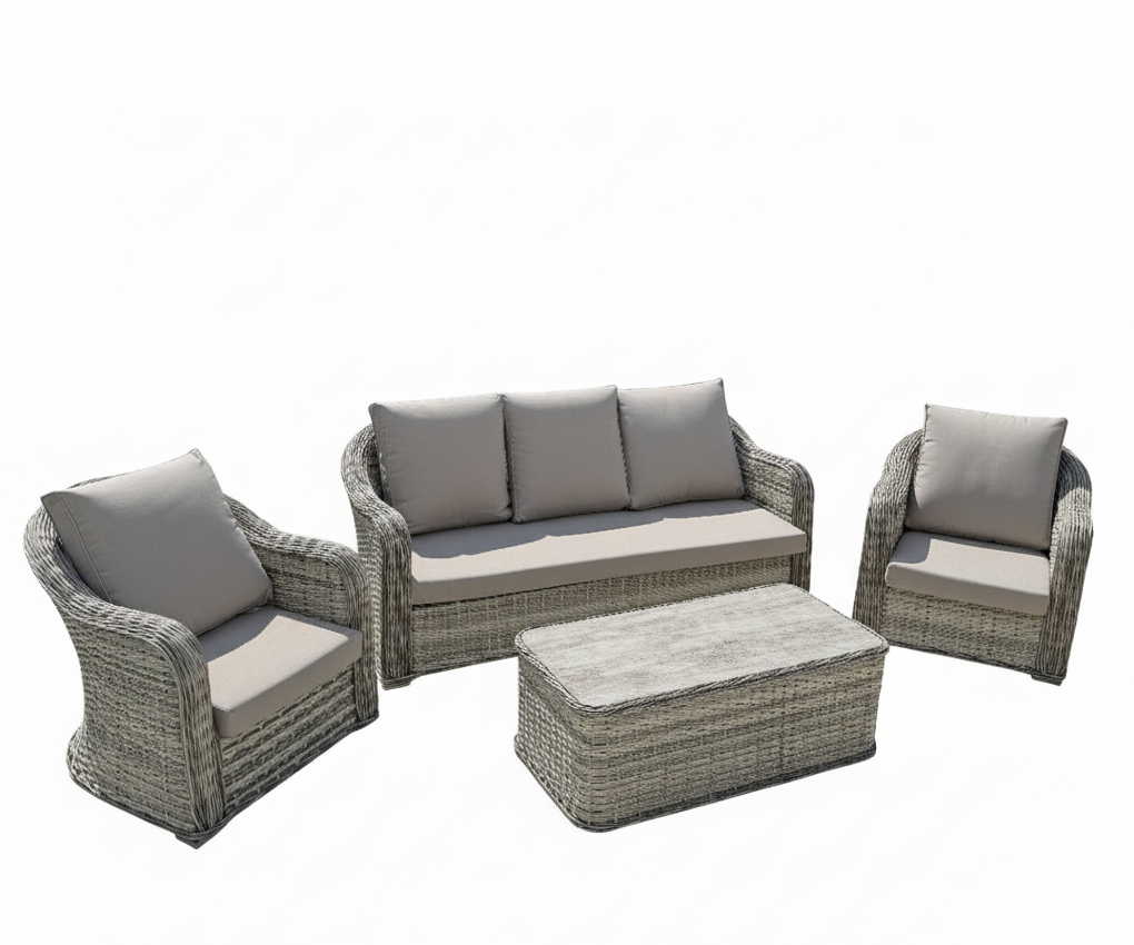 Isla Rattan Lounge Set in Beige