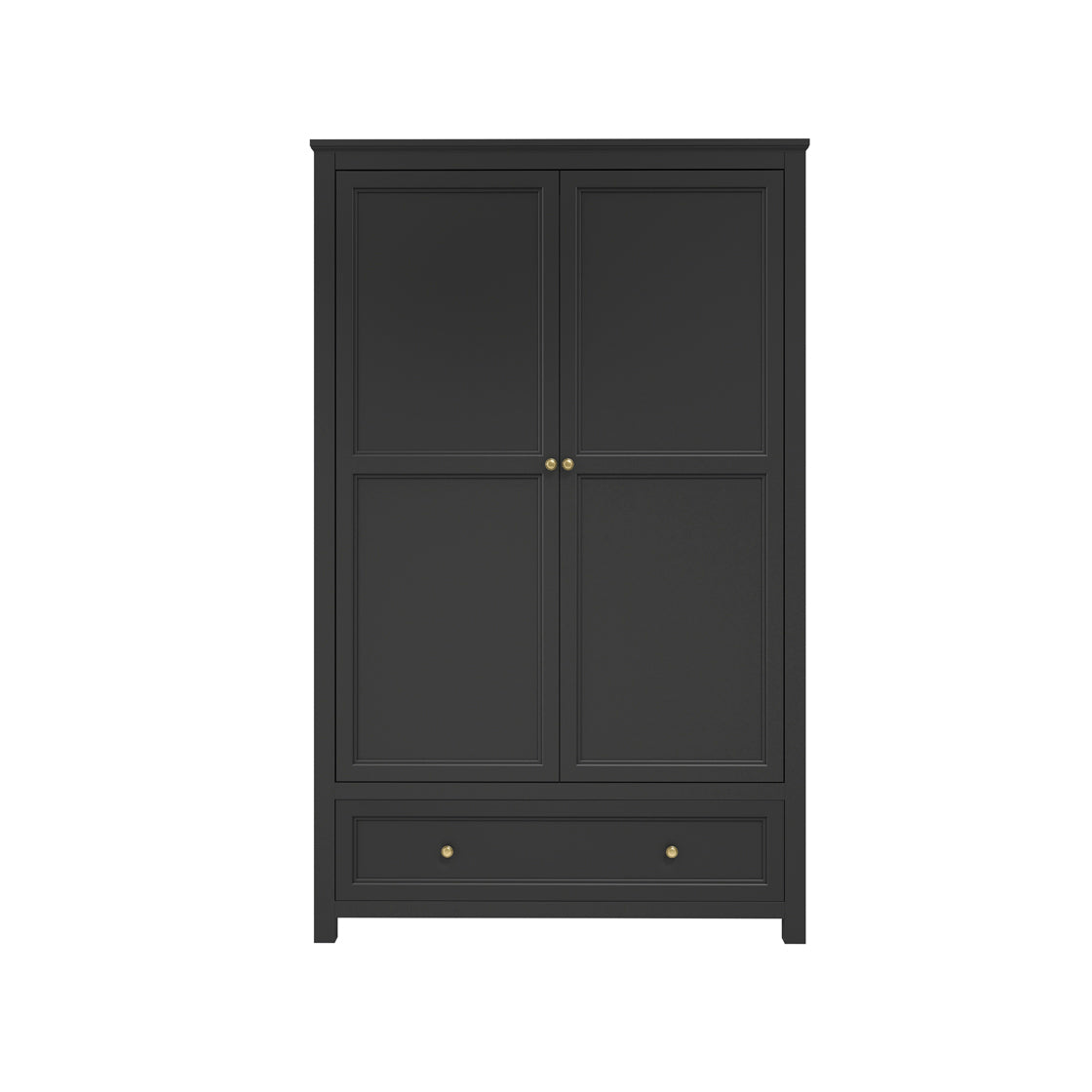 IVES BLACK 2 DOOR WARDROBE (2 PACKS) (14969140642170)