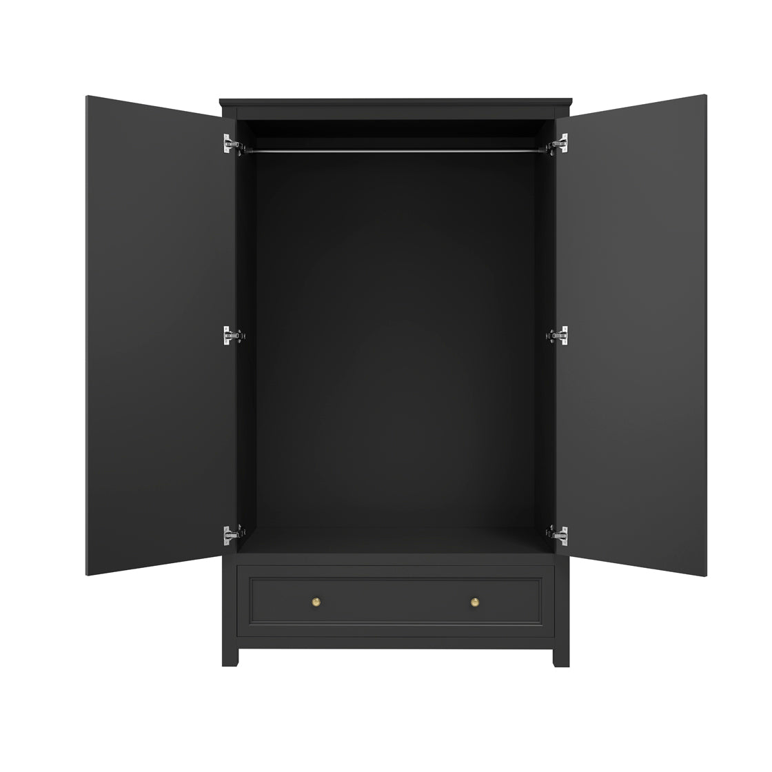 IVES BLACK 2 DOOR WARDROBE (2 PACKS) (14969140642170)