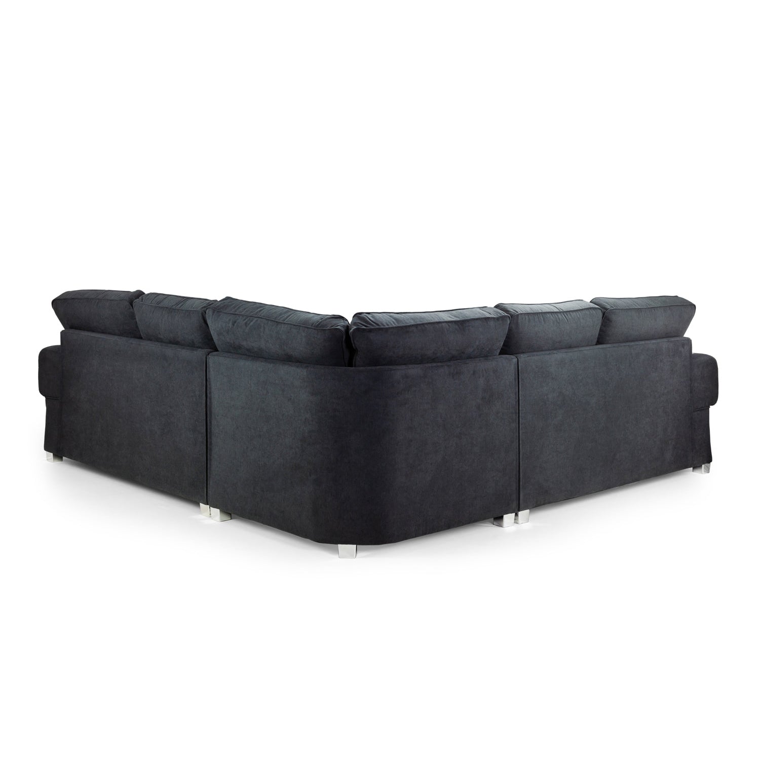 Jude Fullback Sofabed Black Large Corner - back view (7026798592064)