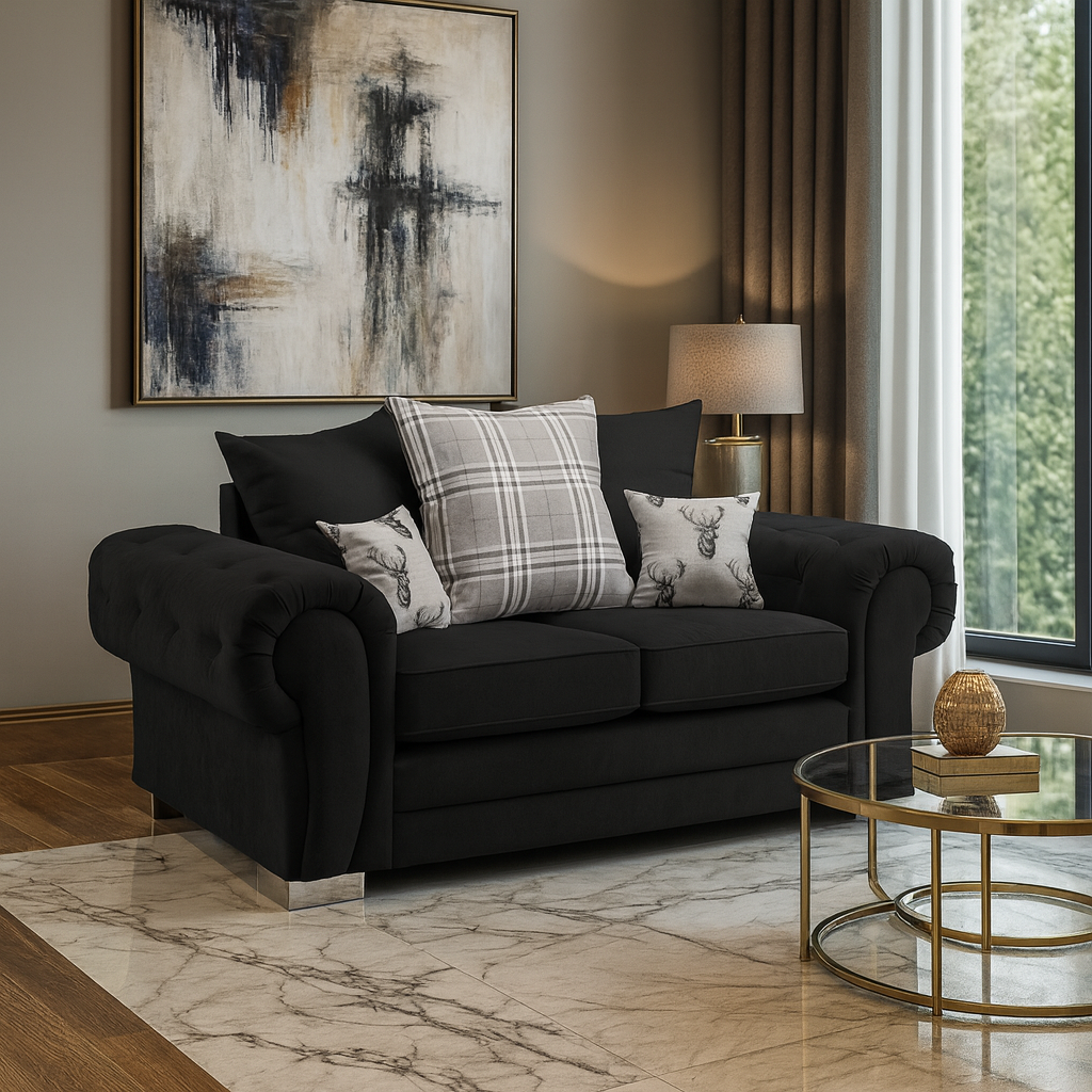 Jude Scatterback Sofa Black 2 Seater (7026807930944)