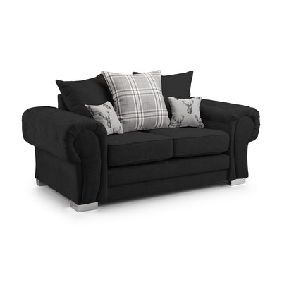 Jude Scatterback Sofa Black 2 Seater