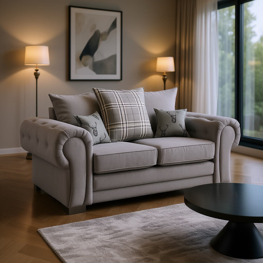 Jude Scatterback Sofa Grey 2 Seater (7026805964864)