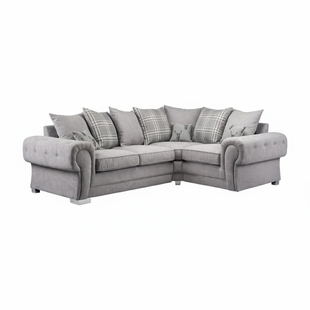 Jude Scatterback Sofa Grey Right Hand Facing Corner