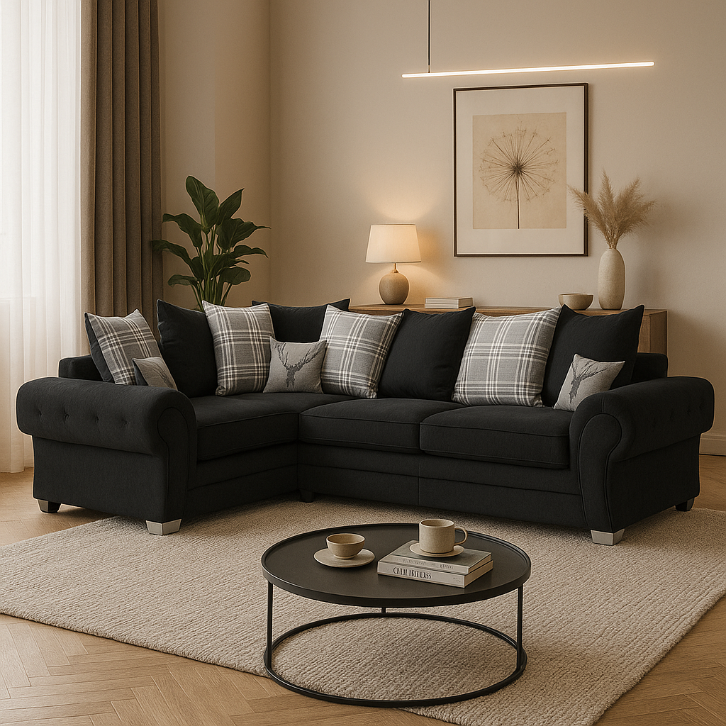 Jude Scatterback Sofabed Black Left Hand Facing Corner (7026811404352)