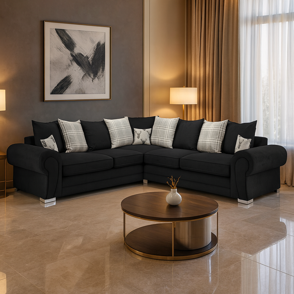Jude Scatterback Sofabed Black Right Hand Facing Corner (7026811797568)