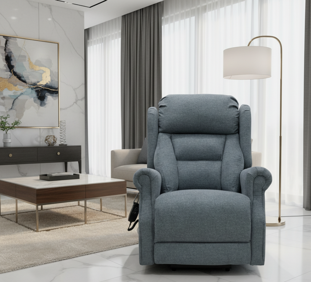 Jules Rise and Recline Chair in Grey (15380405780858)