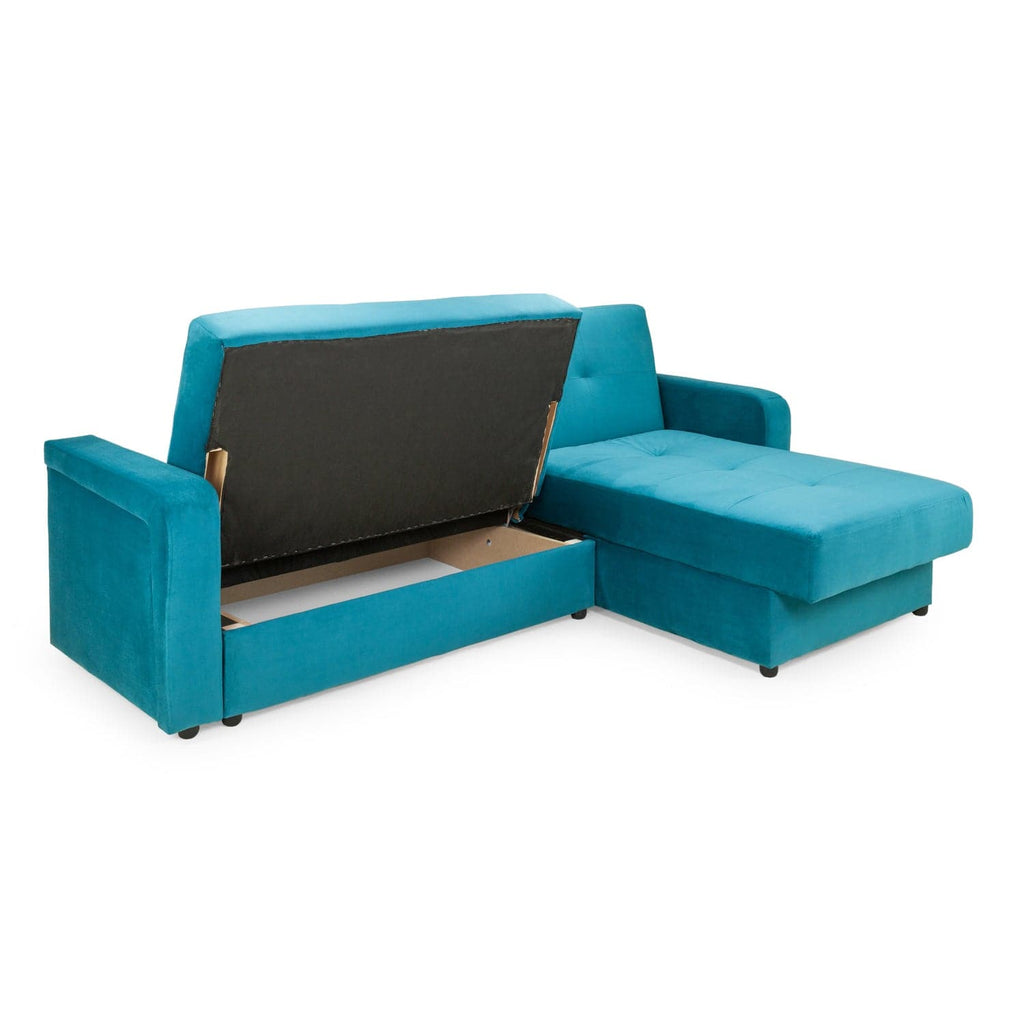 Cannon Sofabed Plush Teal Universal Corner AMC Furniture