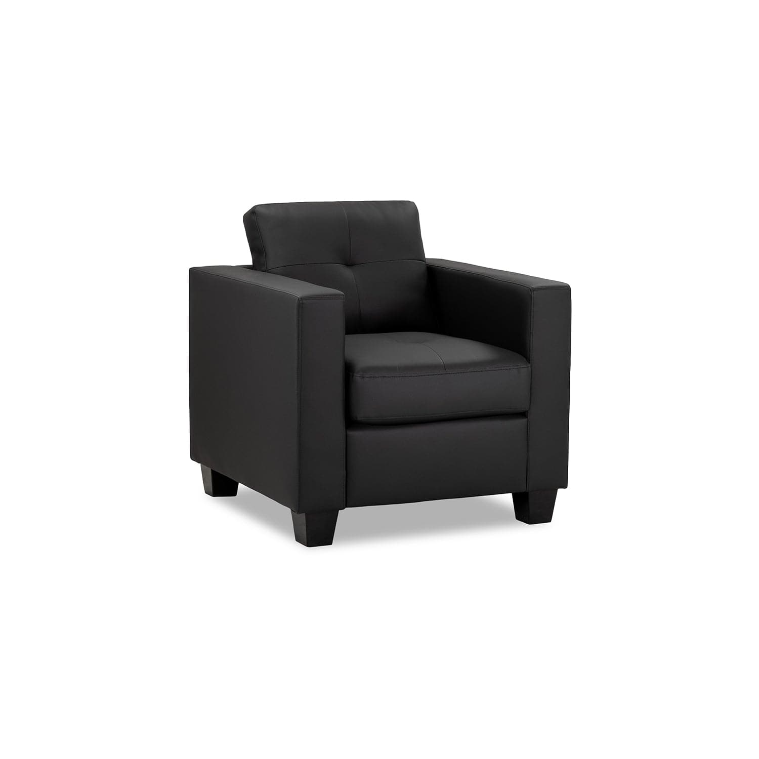 Kew Armchair in Black - front view (7023851864128)