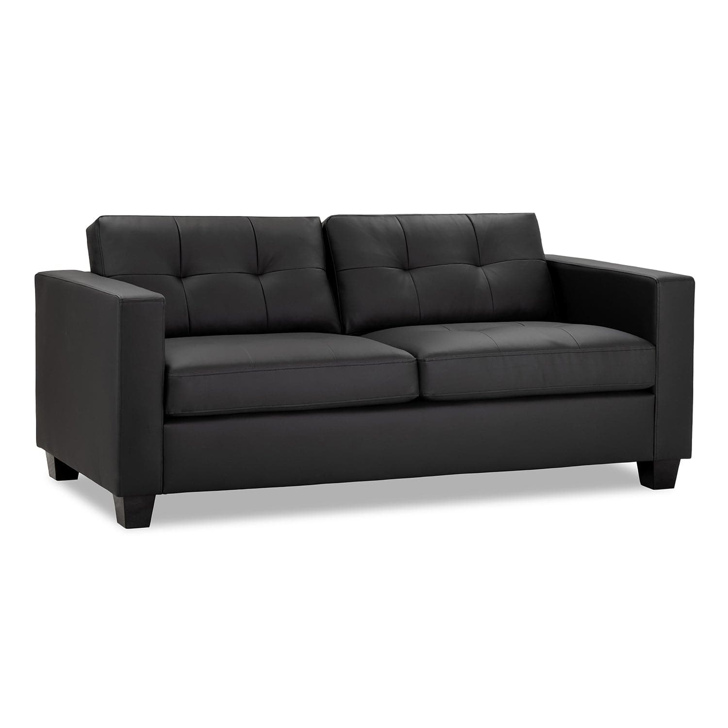 Kew Three Seater Sofa in Black - front view (7023847669824)