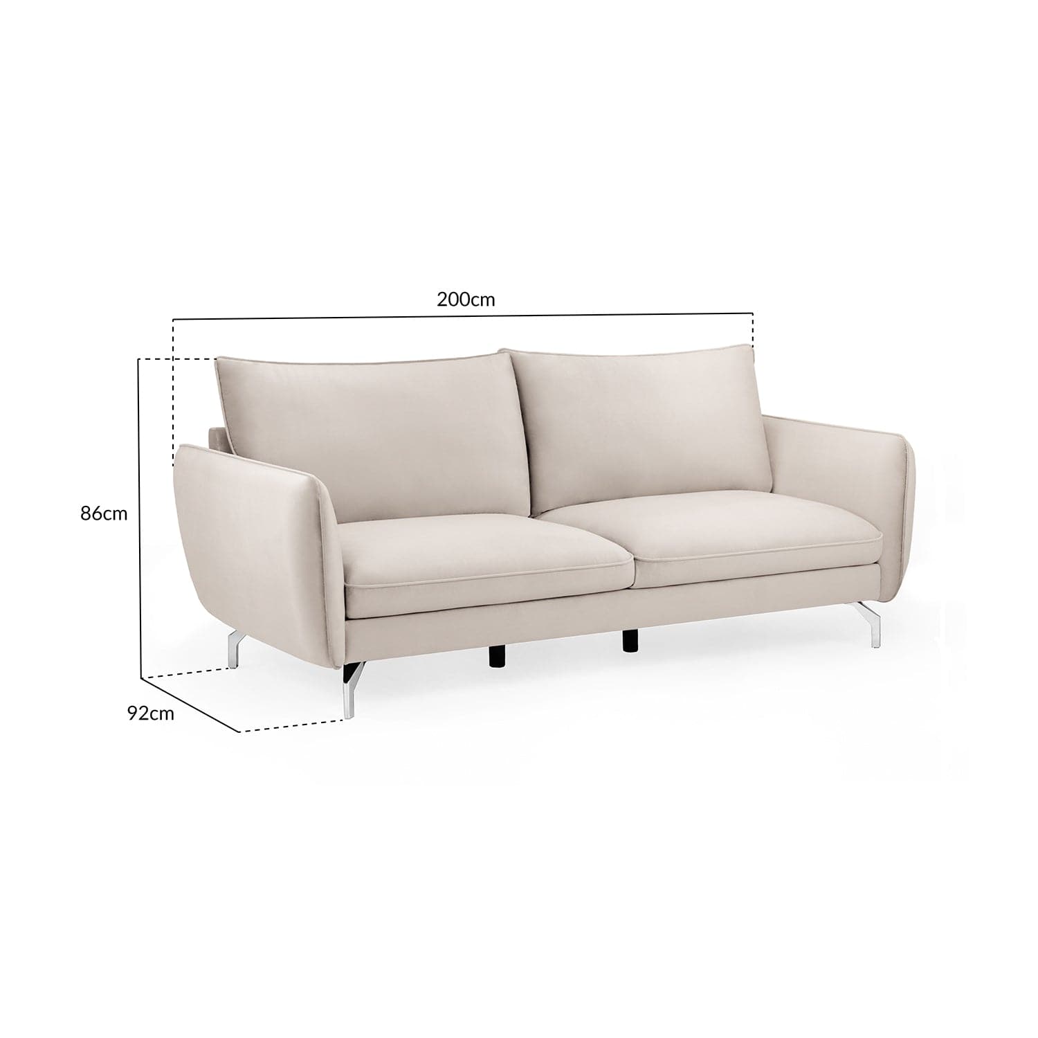 Lavard Sofa Plush Beige 3 Seater (7023947612224)