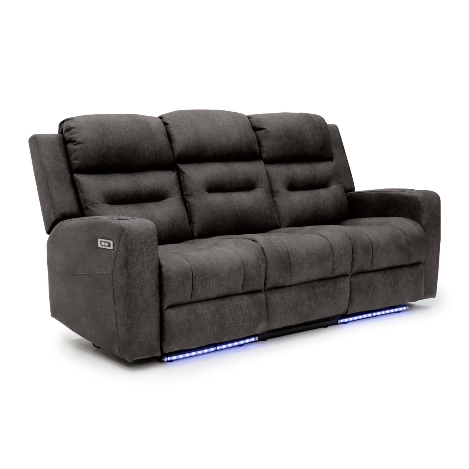 Leo Tech Brown 3 Seater Recliner Sofa,1 (15320508301690)