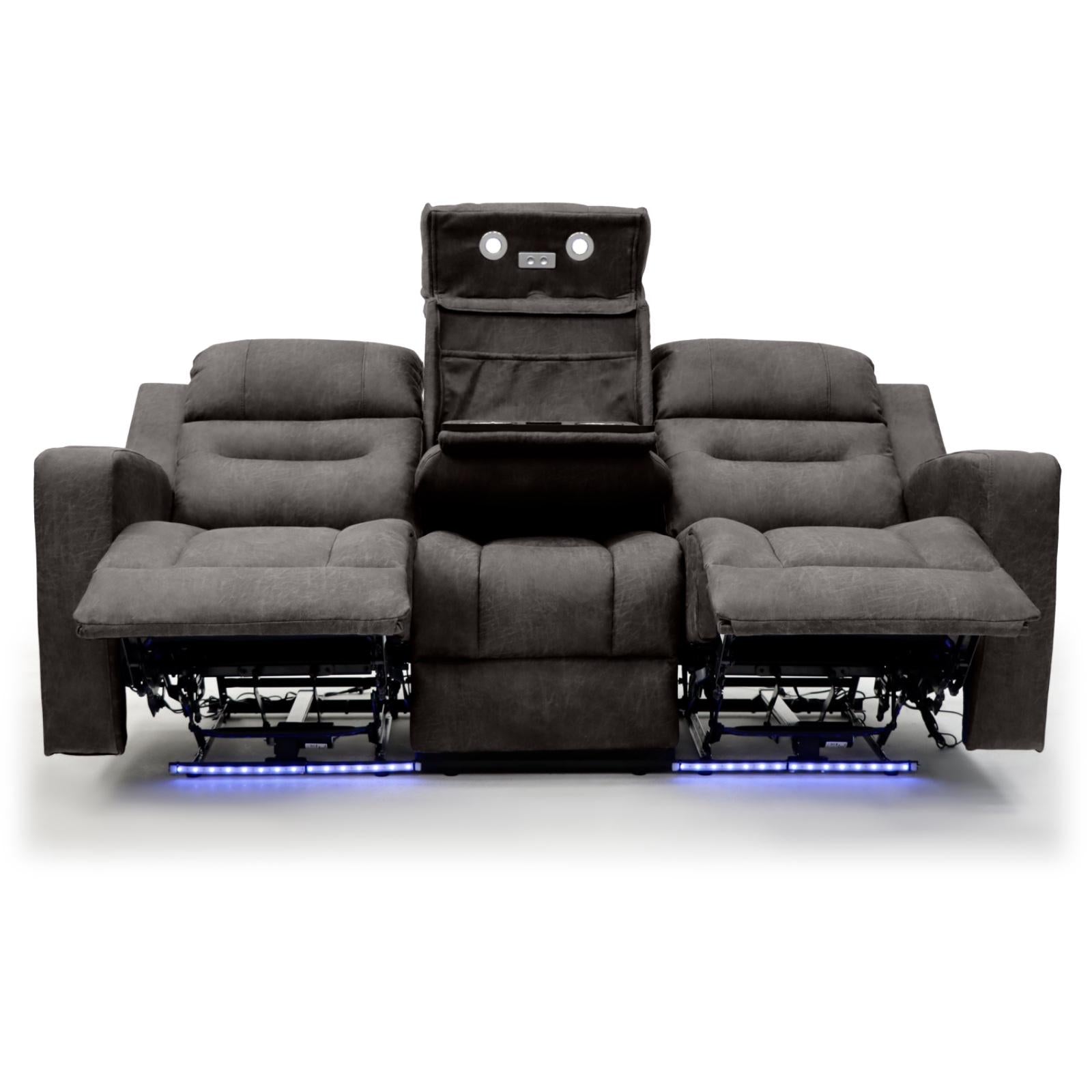 Leo Tech Brown 3 Seater Recliner Sofa,4 (15320508301690)