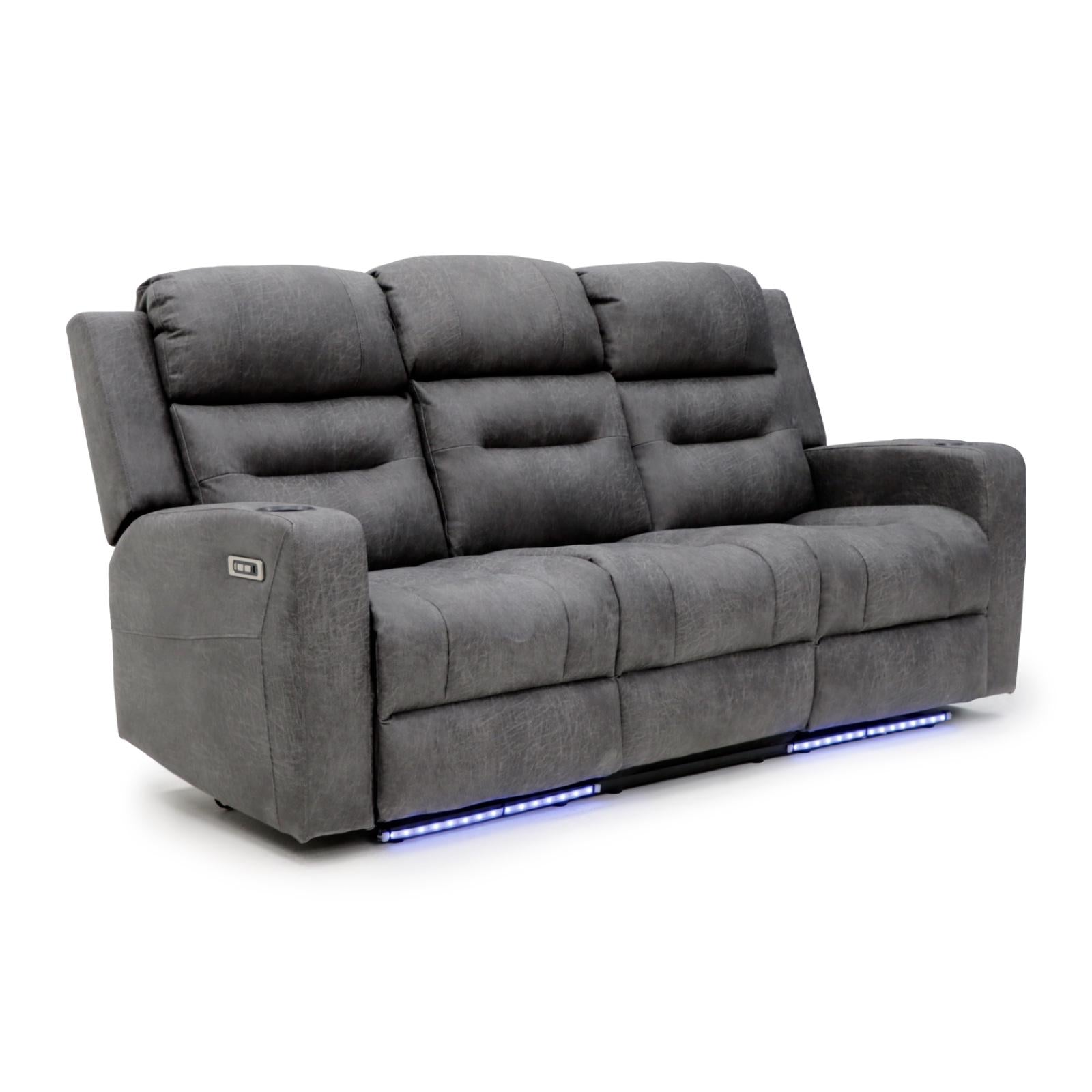  Leo Tech Grey 3 Seater Recliner Sofa ,3 (15320508399994)