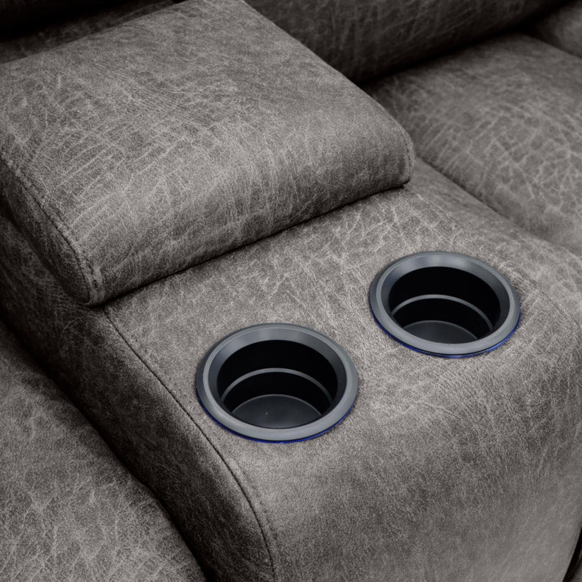 Leo Tech Recliner Sofa Brown 3 Seater,10 (15320508301690)