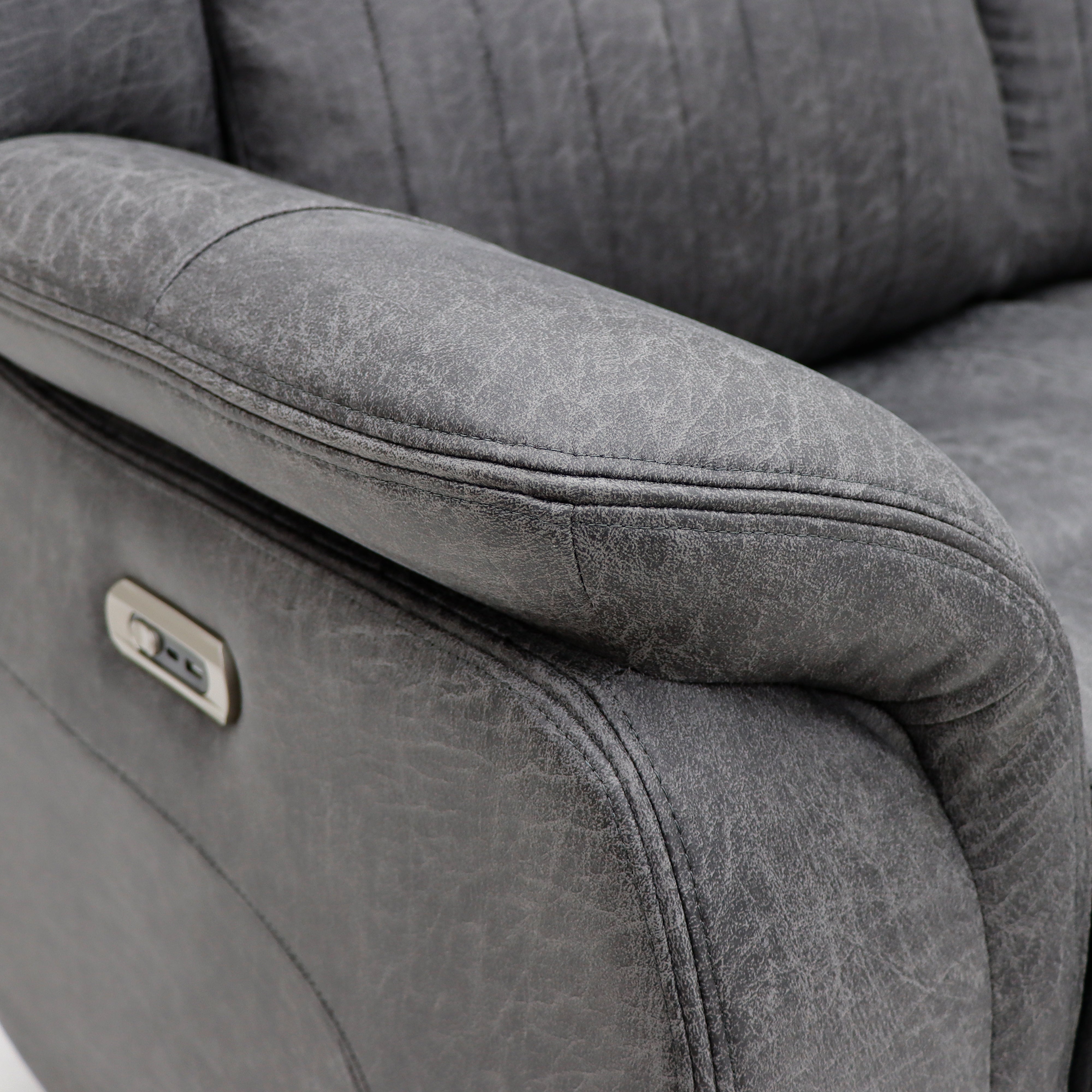 Strand Electric Recliner Sofa Grey Armchair - AMC Furniture