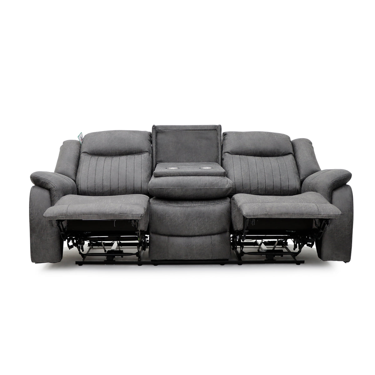 Strand Electric Recliner Sofa Grey 3 Seater - AMC Furniture