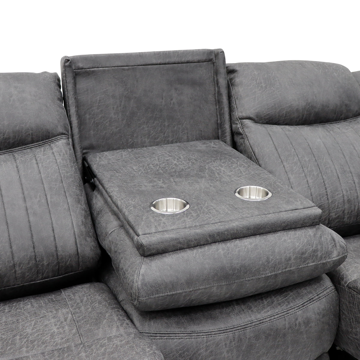 Strand Electric Recliner Sofa Grey 3 Seater - AMC Furniture