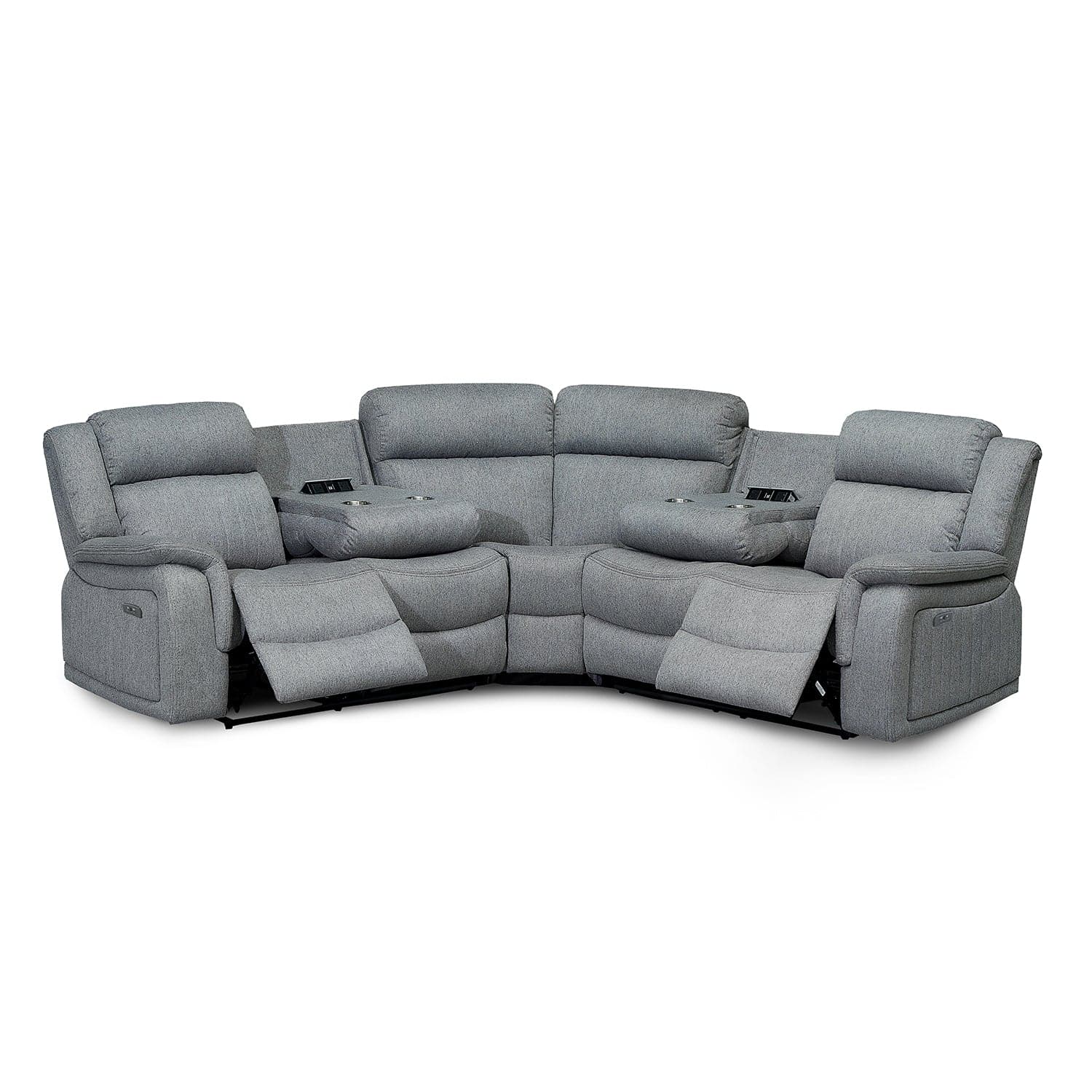 Linden Recliner Sofa Grey Large Corner (7023949054016)