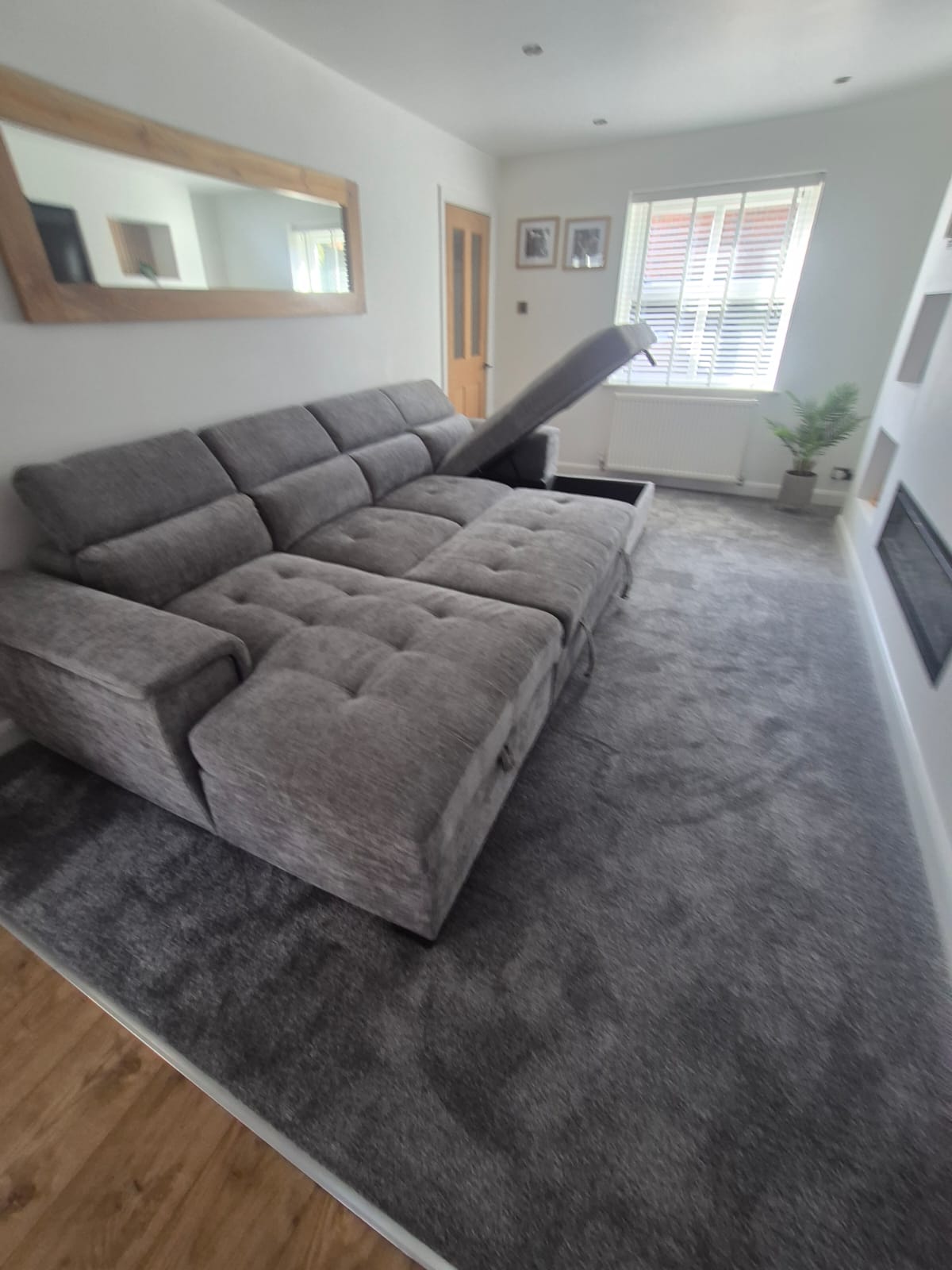 Luna U Shape Corner Sofabed Grey