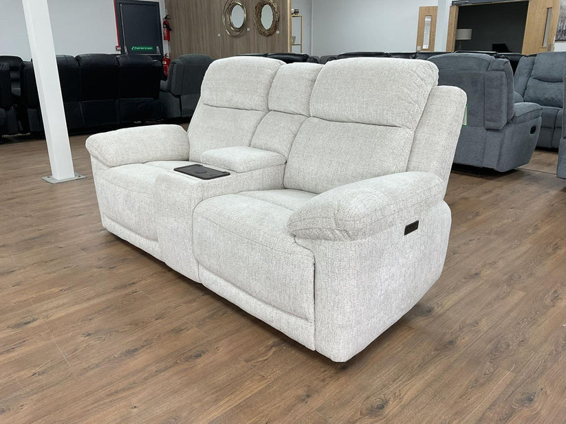 Lyra Electric Recliner Beige 2 Seater, side view (15320511021434)