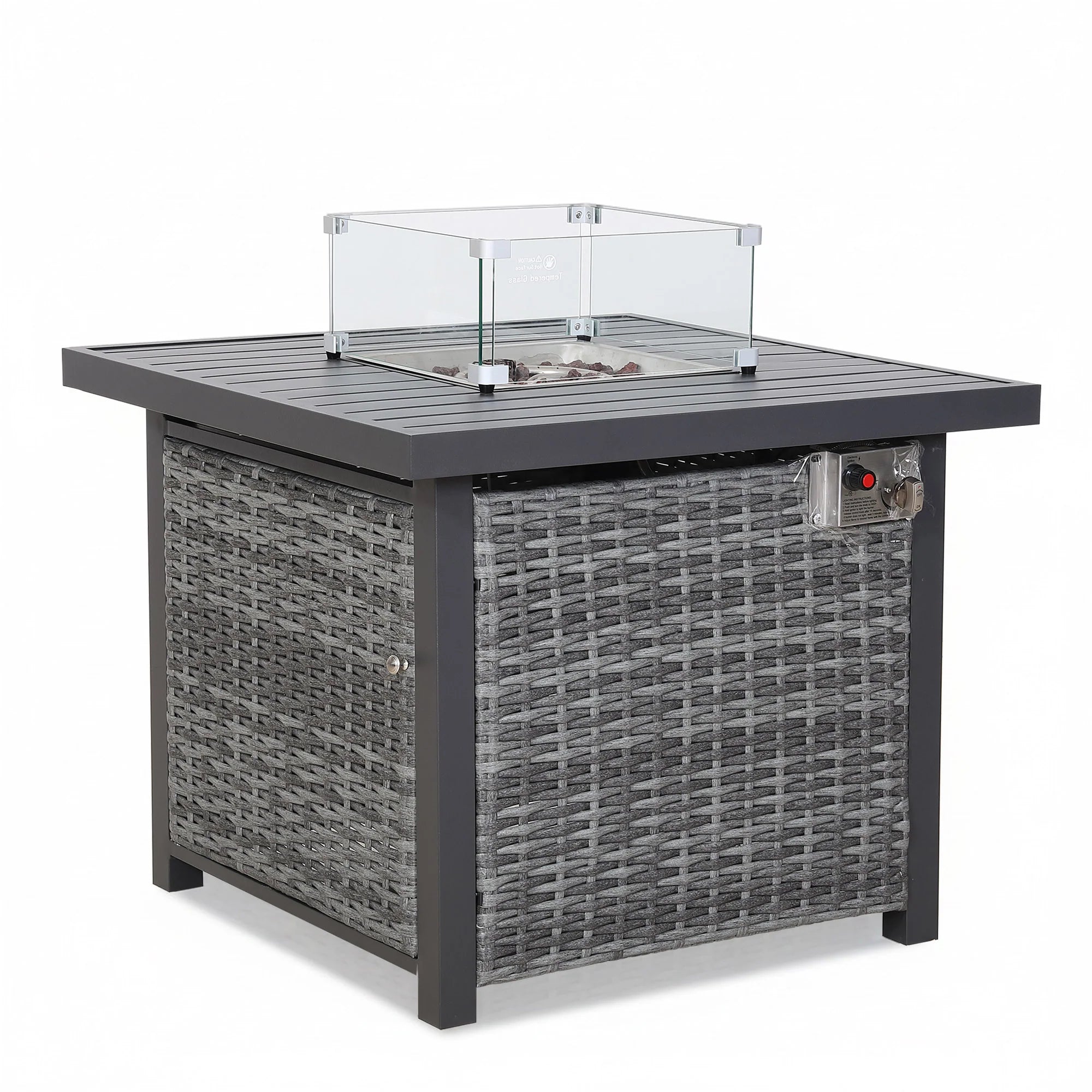 Cadiz Equal Corner Dining Set with Firepit Table