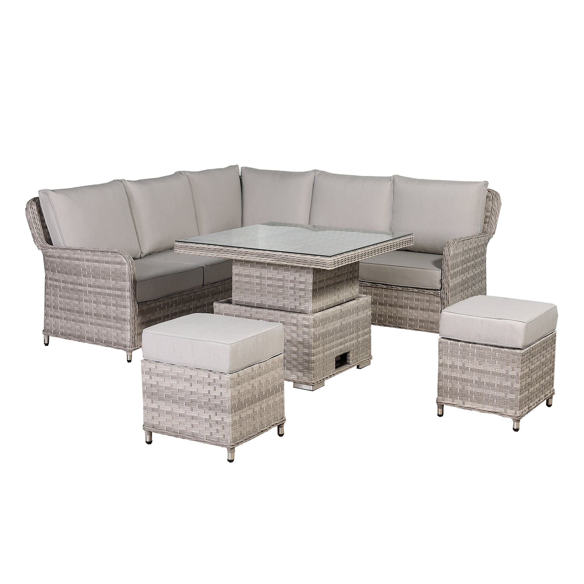 Palermo Square Corner Dining Set with Rising Table - AMC Furniture