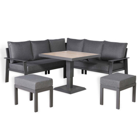 Cadiz Equal Corner Dining Set with Rising Table