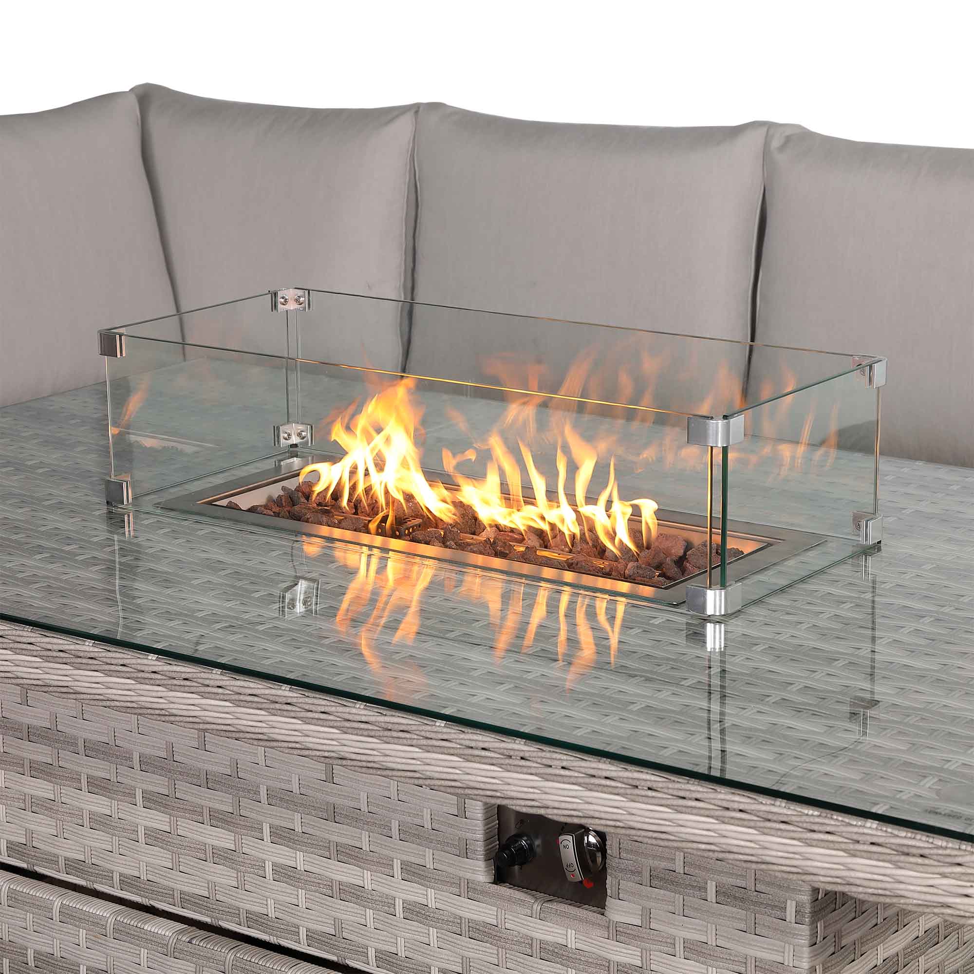 Palermo Large Corner (RH) Firepit - AMC Furniture