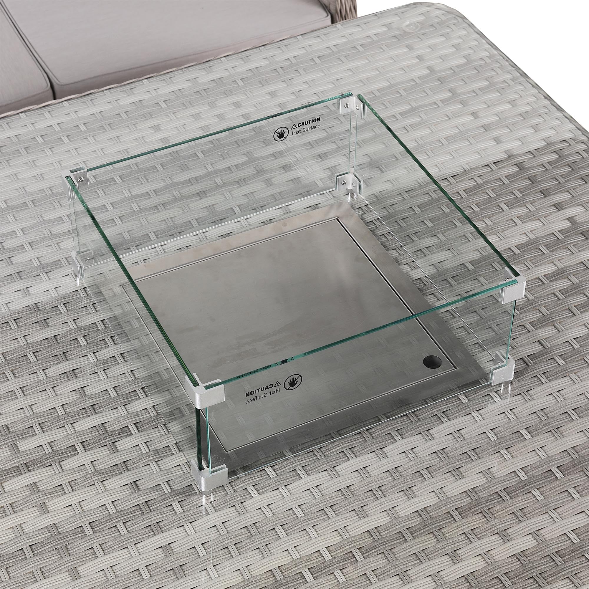 Palermo Equal Corner with Firepit - AMC Furniture