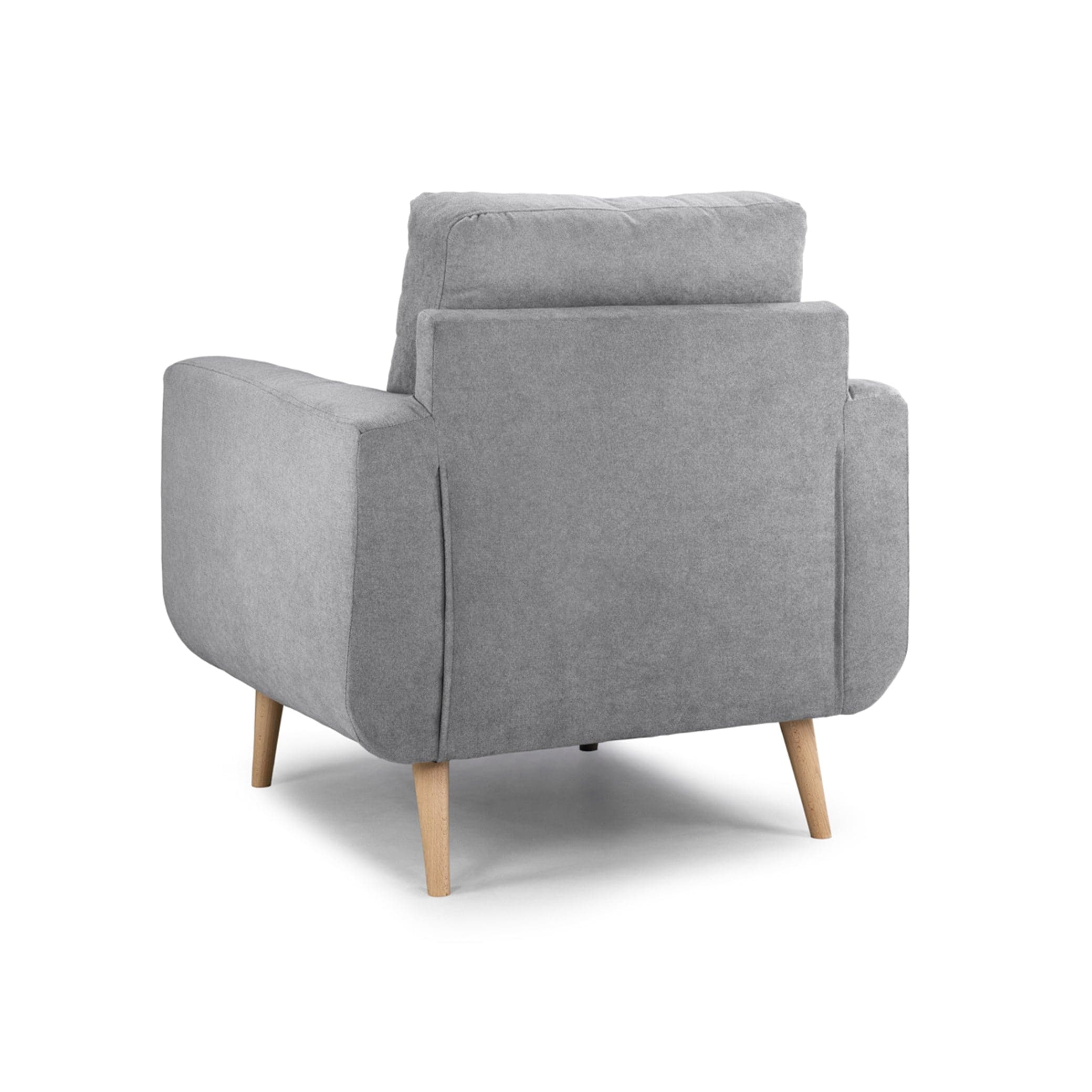 Madison Grey Armchair - back view (7021694091328)