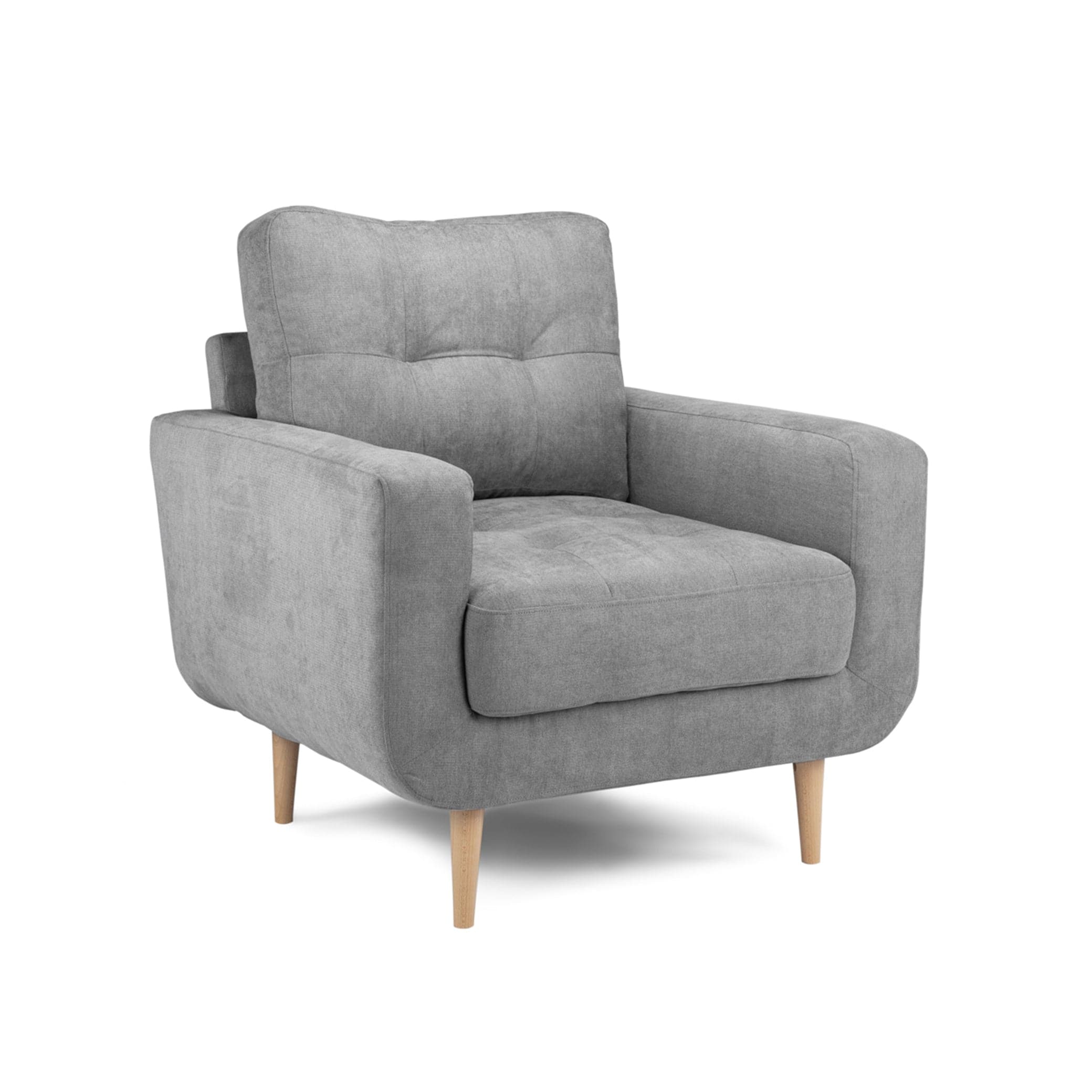 Madison Grey Armchair - front view (7021694091328)