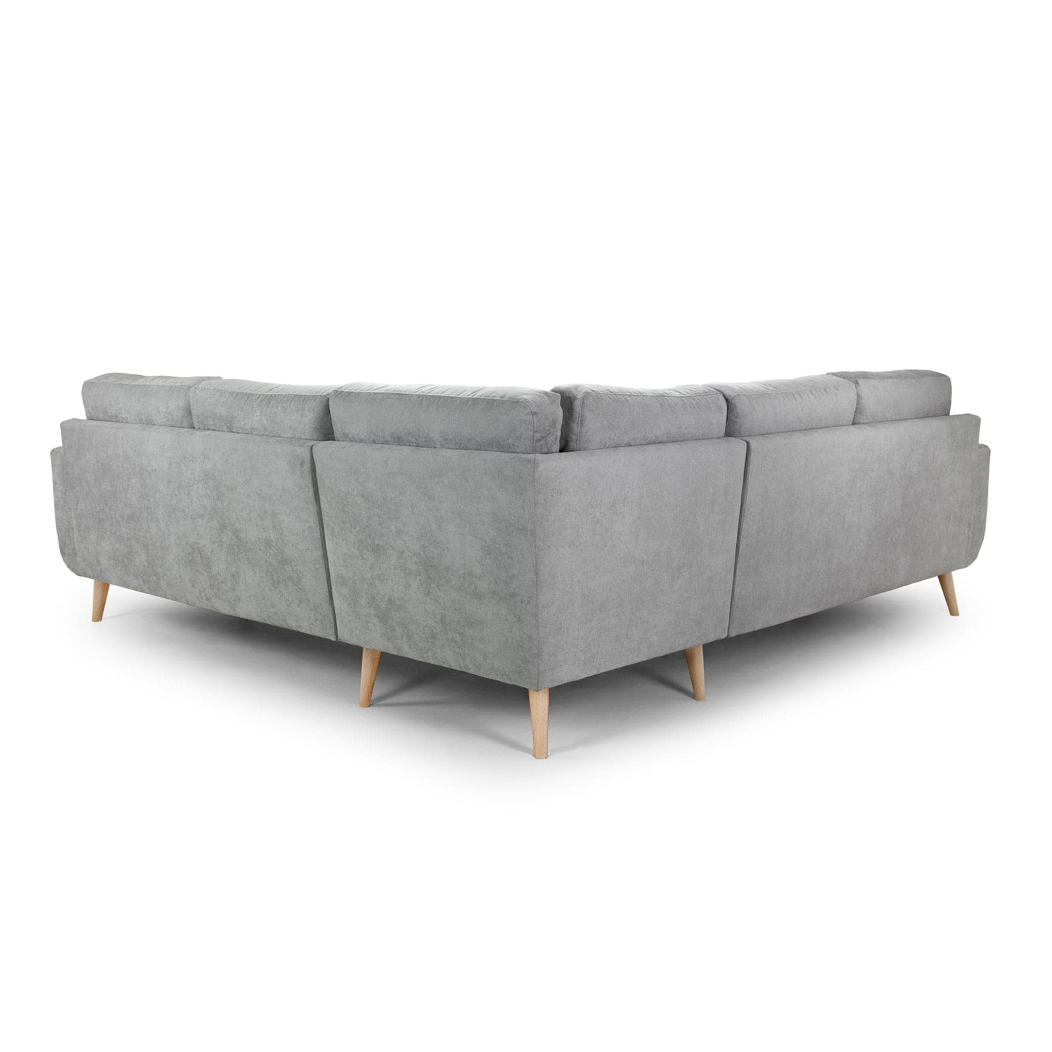 Madison Grey Large Corner Sofa - back view (7021694877760)