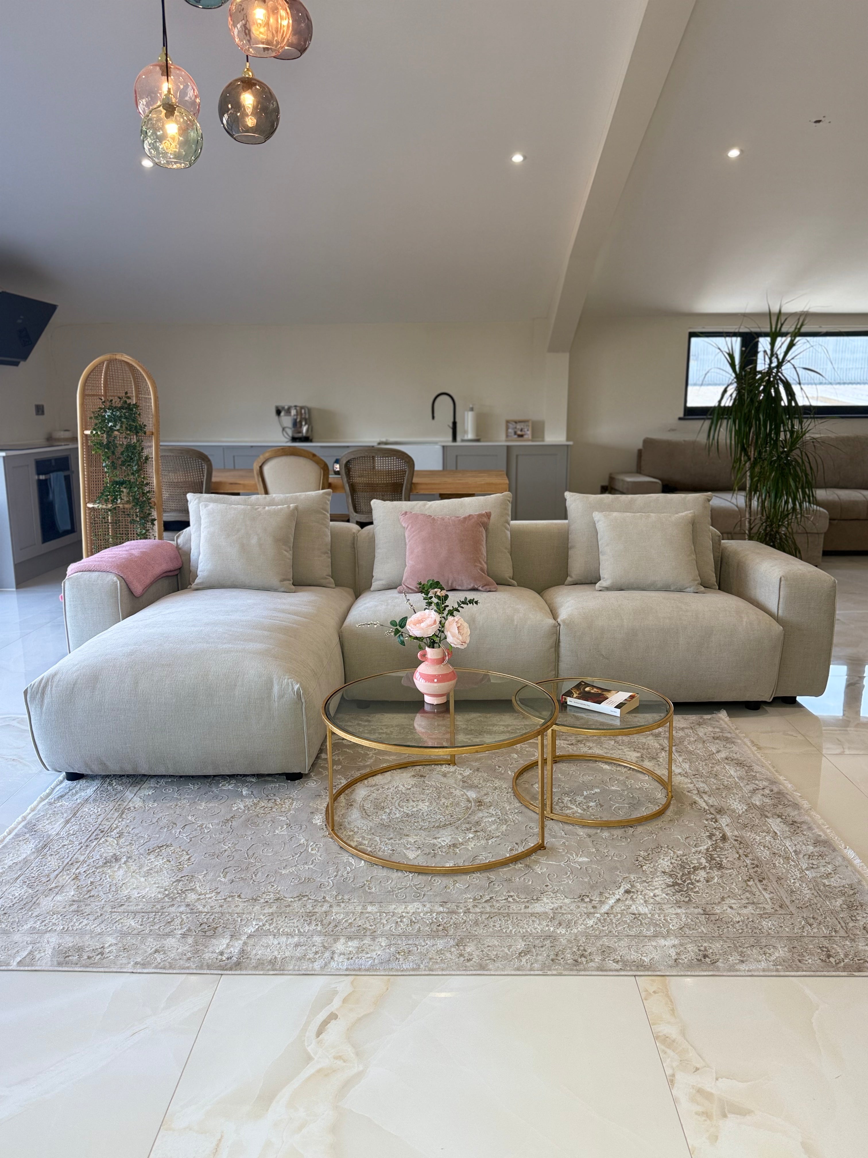 Phoebe Sofa Beige Universal Corner Beehive