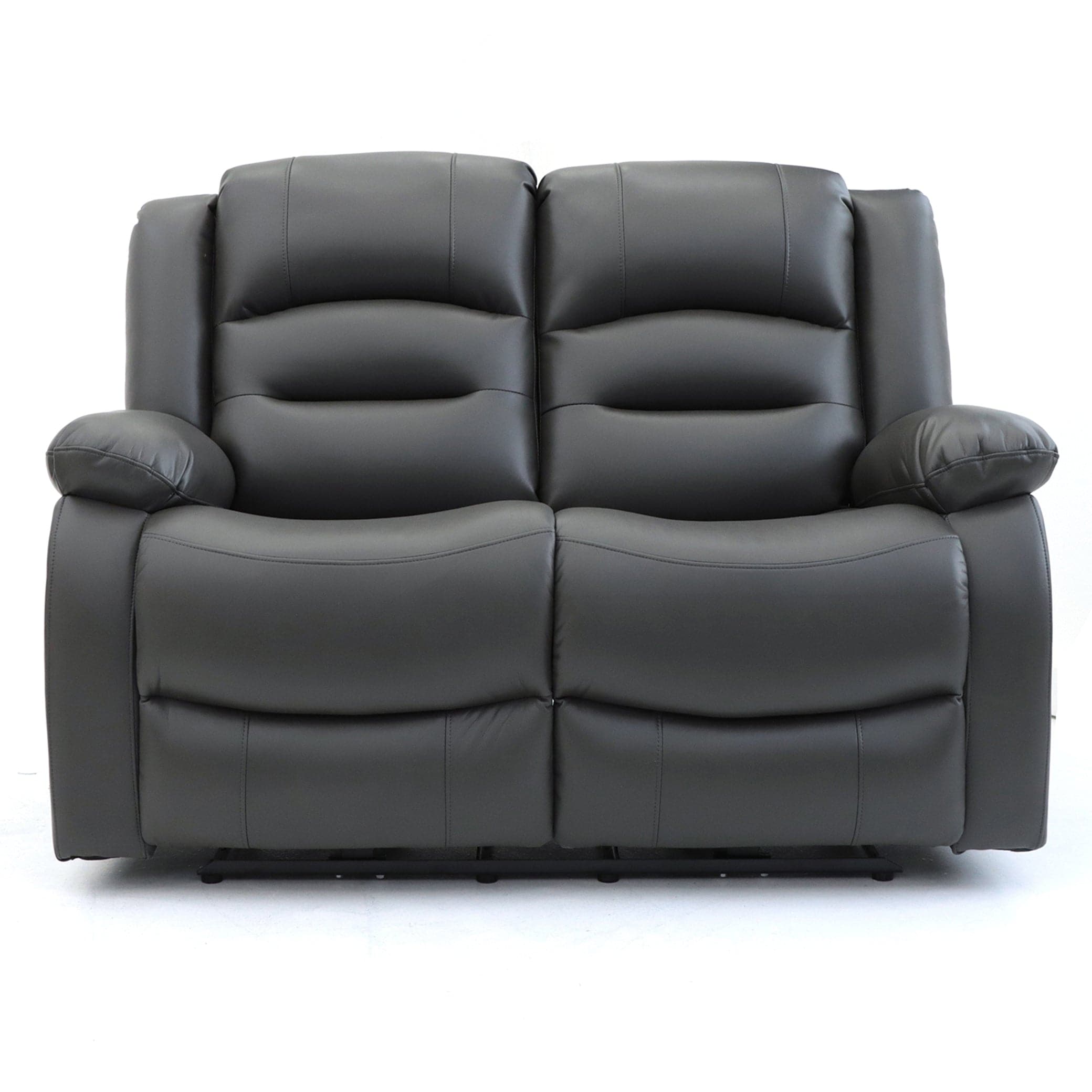 Maya Electric Recliner Sofa Grey Two Seater - front view (7021289078848)
