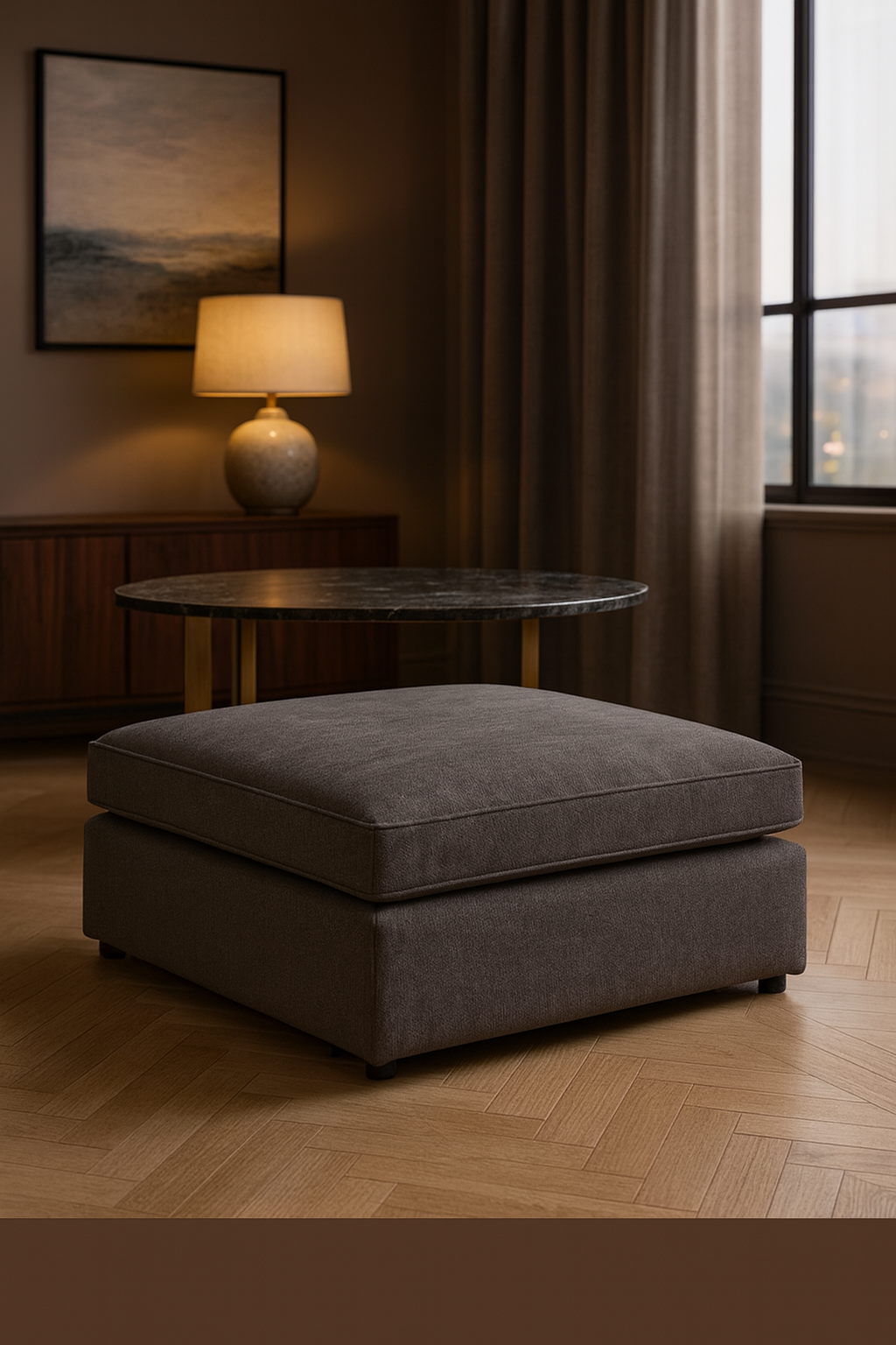 Modena Modular Grey Sofa – Footstool (7024765698112)