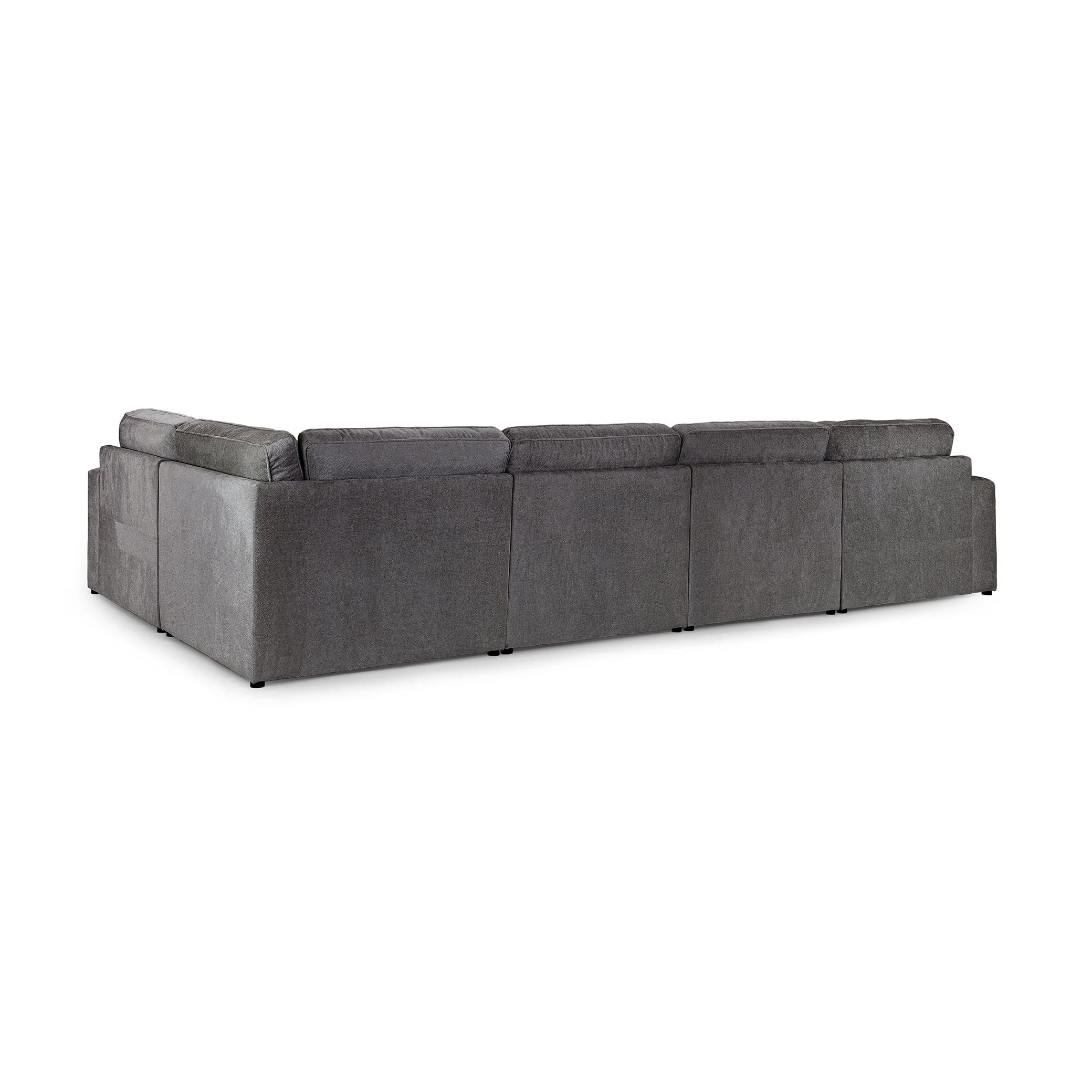 Modena Modular Grey Sofa – Left Hand Facing Corner – Back view (7024786833472)