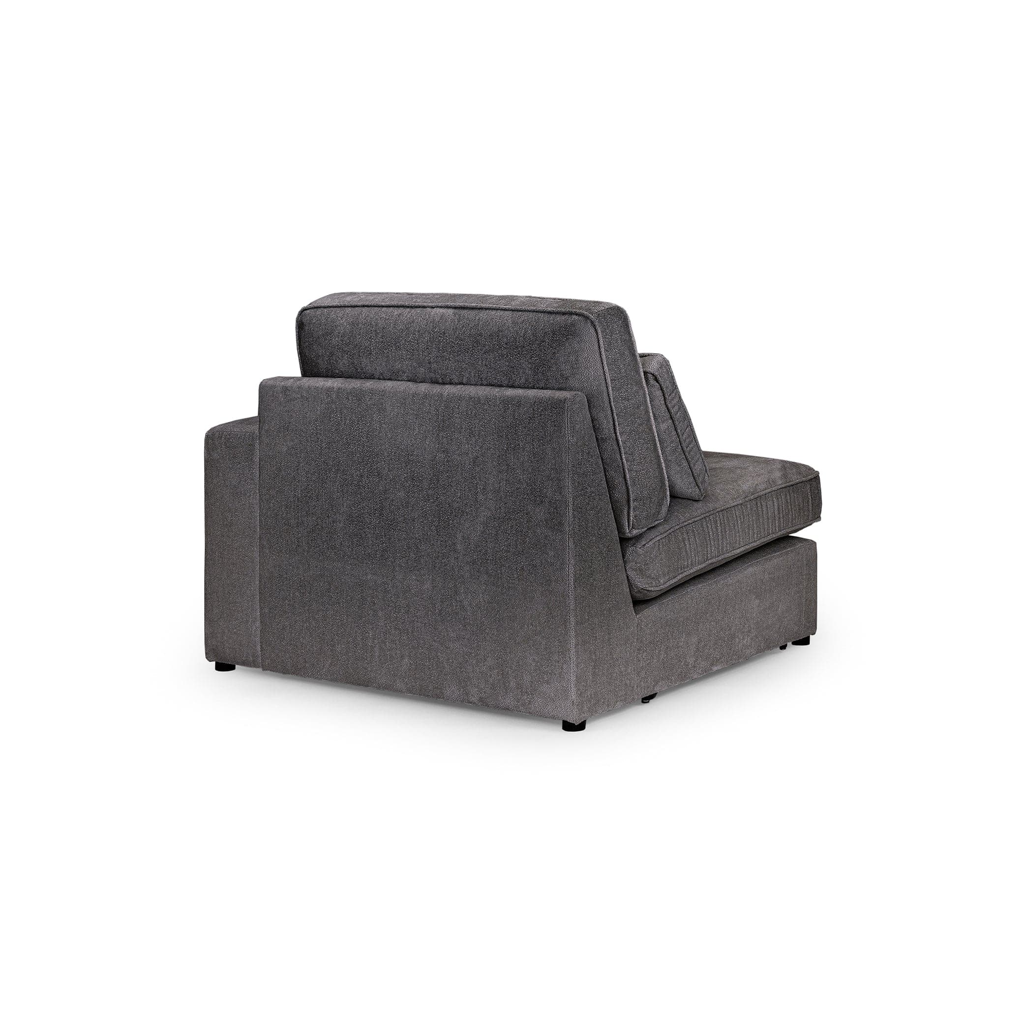 Modena Modular Grey Sofa – Right Hand Arm Piece – back view (7024759308352)