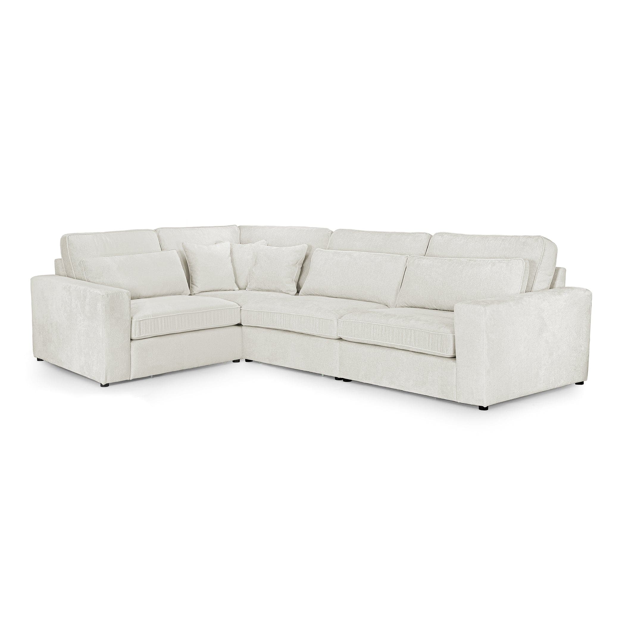 Modena Modular Ivory Sofa – Left Hand Facing Corner – front view (7024781623360)