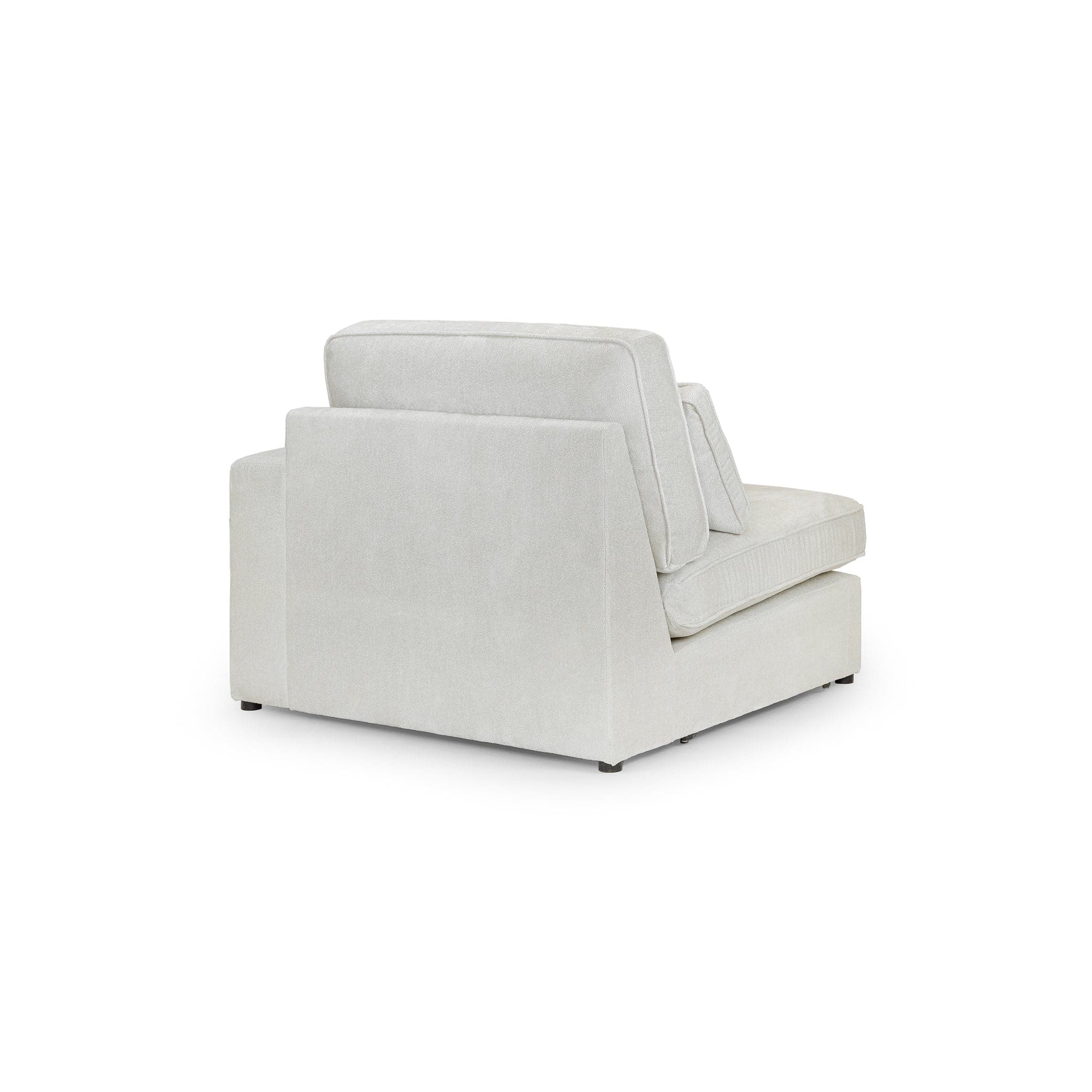 Modena Modular Ivory Sofa – Right Hand Arm Piece – back view (7024696950848)